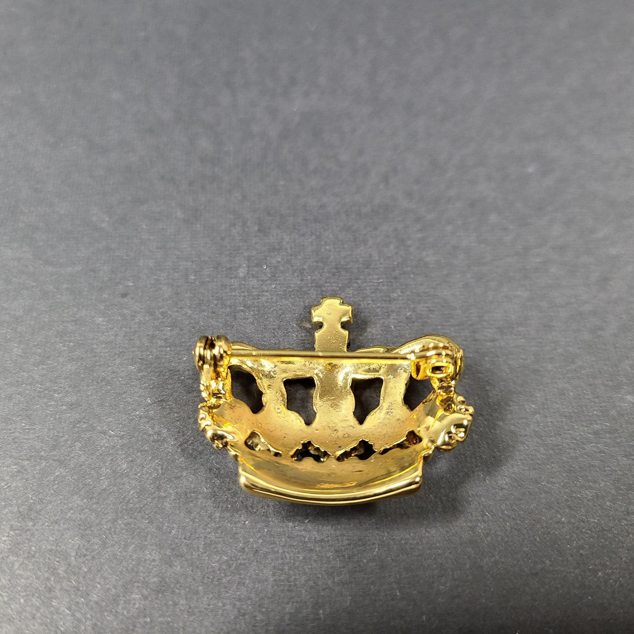 Crown Brooch Pin Gold and Purple Lavender Crystals by Historic Royal Palaces