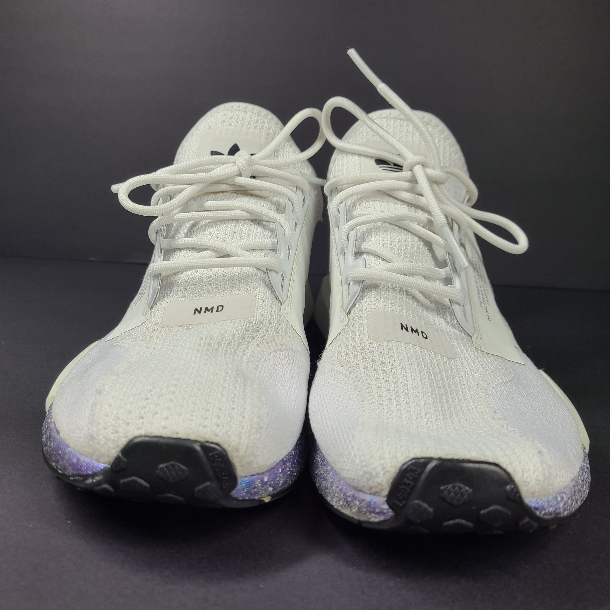 Adidas Men's NMD R1 V2 White Speckled Sneakers GX5163 Sz 8.5