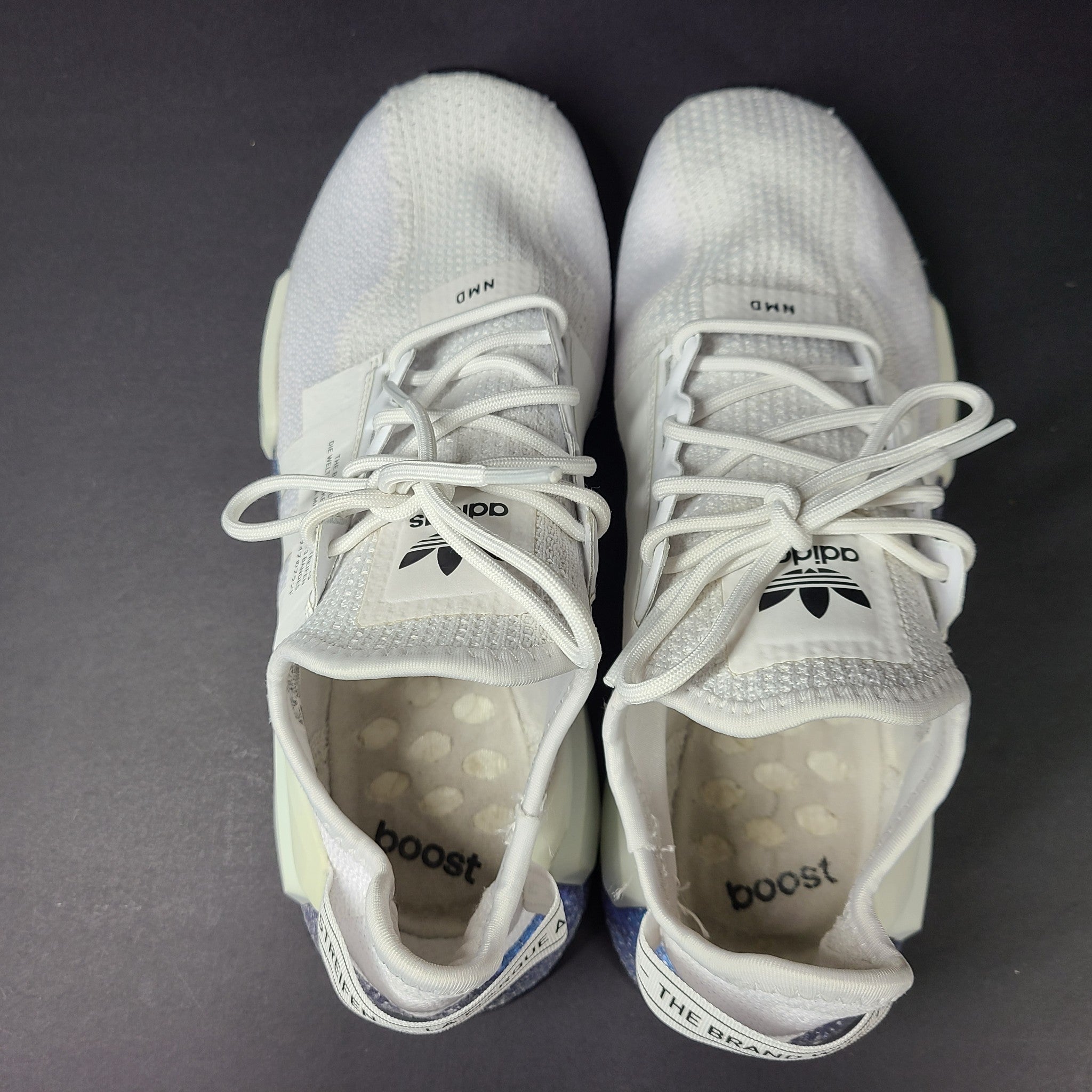 Adidas Men's NMD R1 V2 White Speckled Sneakers GX5163 Sz 8.5