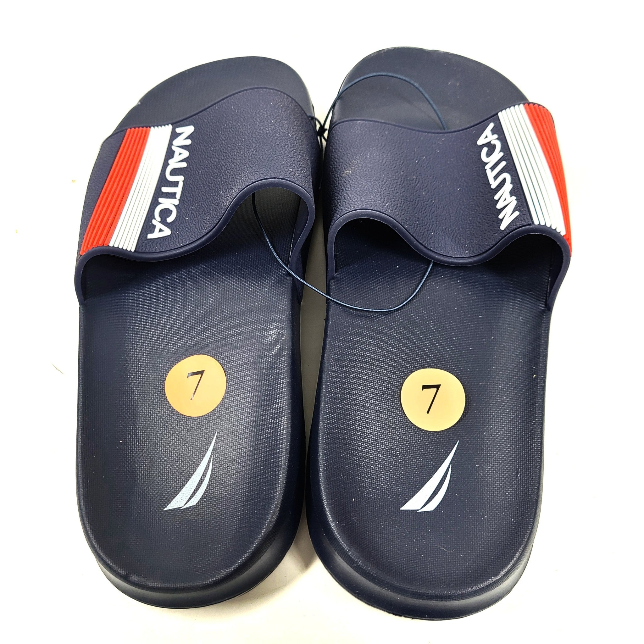 Nautica Men's Norwood Athletic Slides Comfort Sandals Navy Sz 7