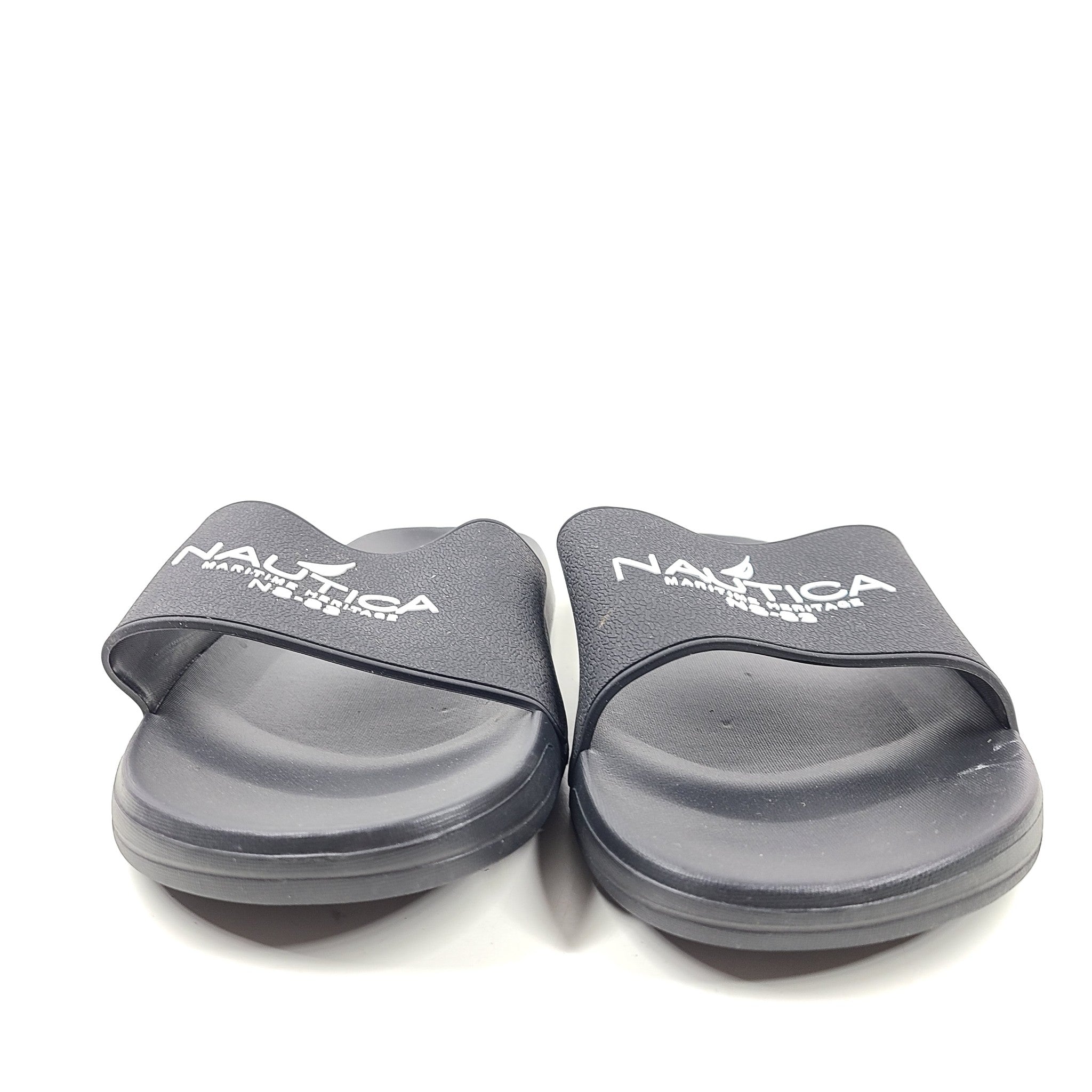 Nautica Men's Porter Athletic Slides Comfort Sandals Black Sz 11