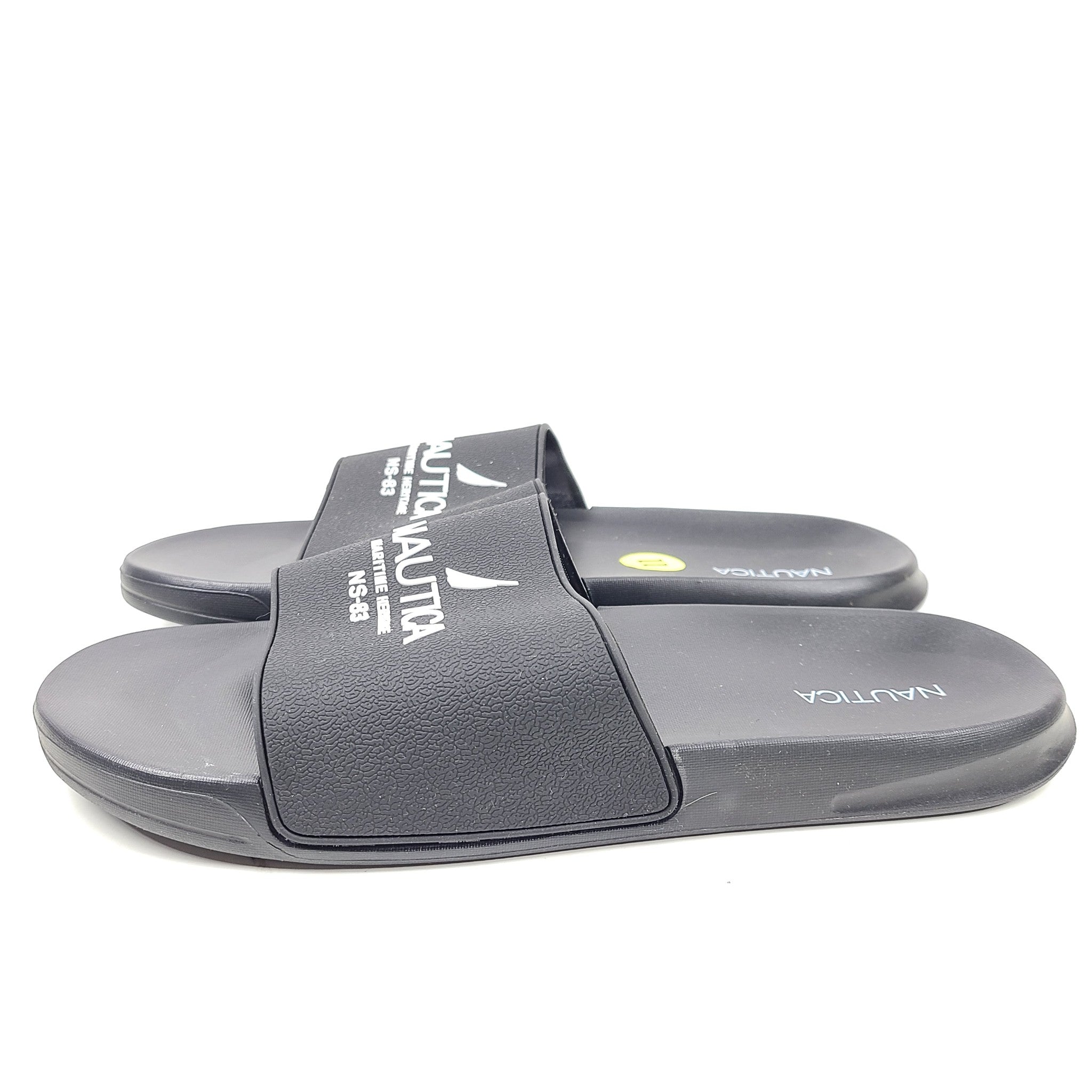 Nautica Men's Porter Athletic Slides Comfort Sandals Black Sz 11