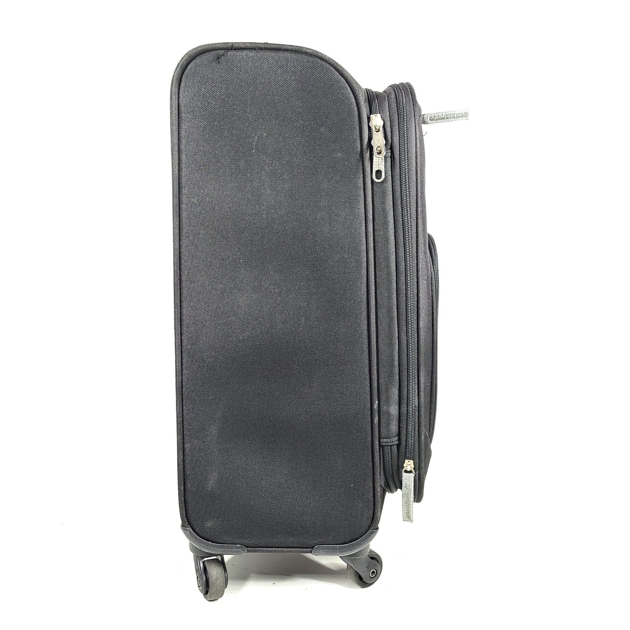 Kamiliant 22" Spinner Carry On Cabin Luggage Soft Shell Locking Durable Black