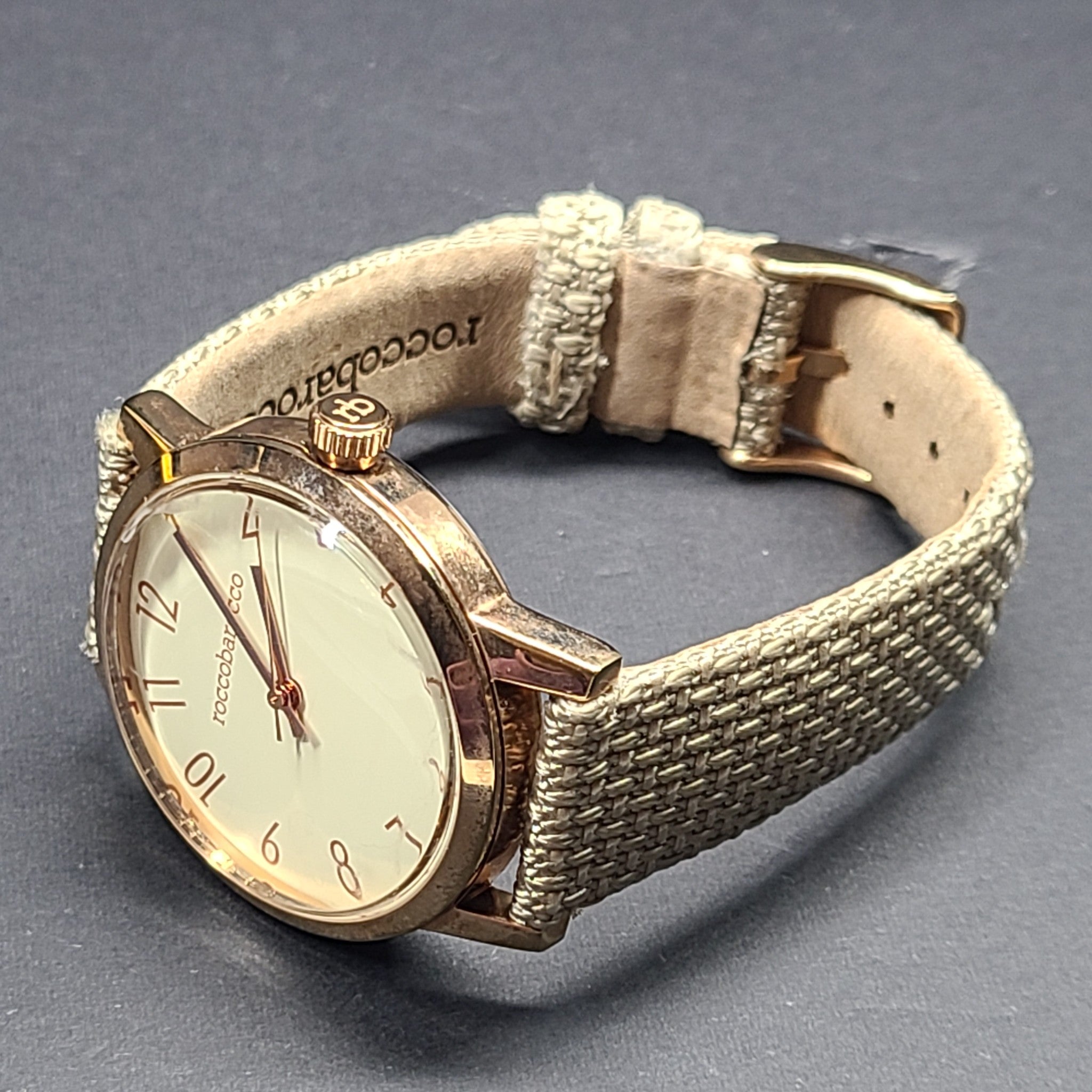 Rocco Barocco Women's Watch Original - Classy Rose Gold Leather Strap RB0181
