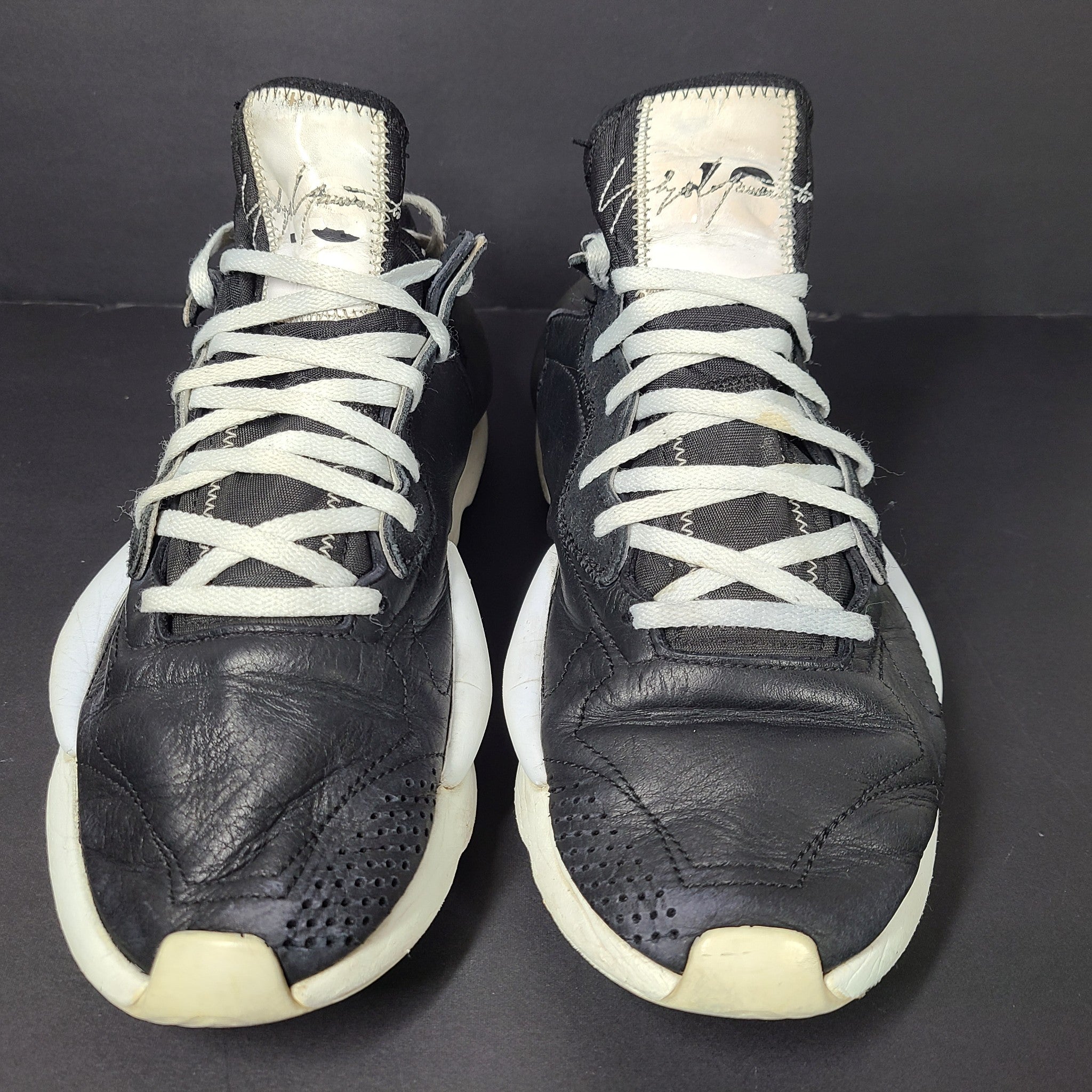 adidas x Y-3 Kaiwa Leather White/Black F97415 Men's Sneakers Size 9 WORN READ