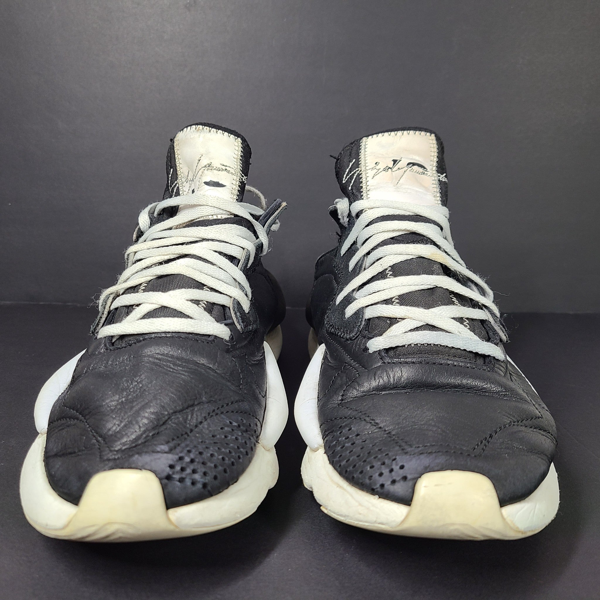 adidas x Y-3 Kaiwa Leather White/Black F97415 Men's Sneakers Size 9 WORN READ