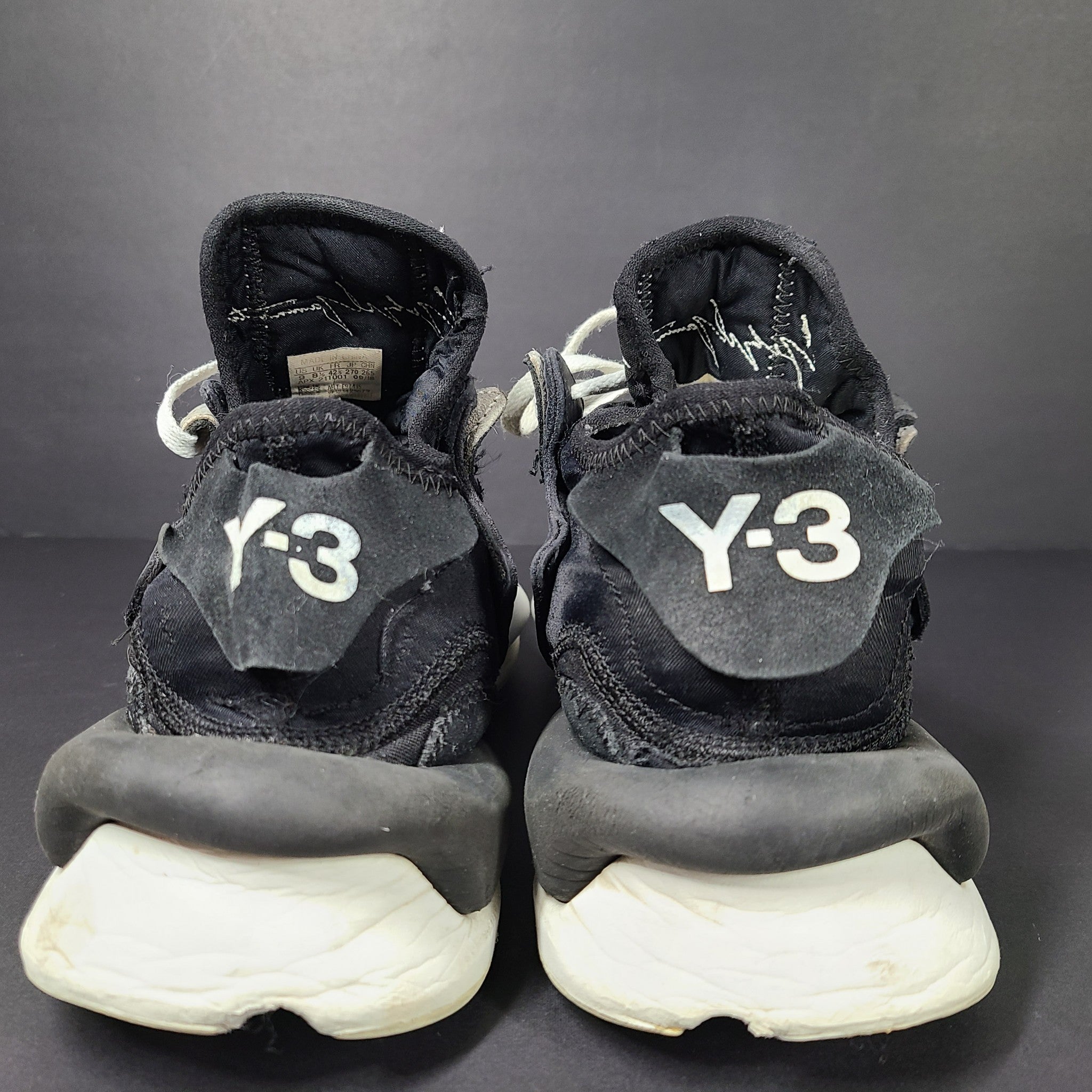 adidas x Y-3 Kaiwa Leather White/Black F97415 Men's Sneakers Size 9 WORN READ