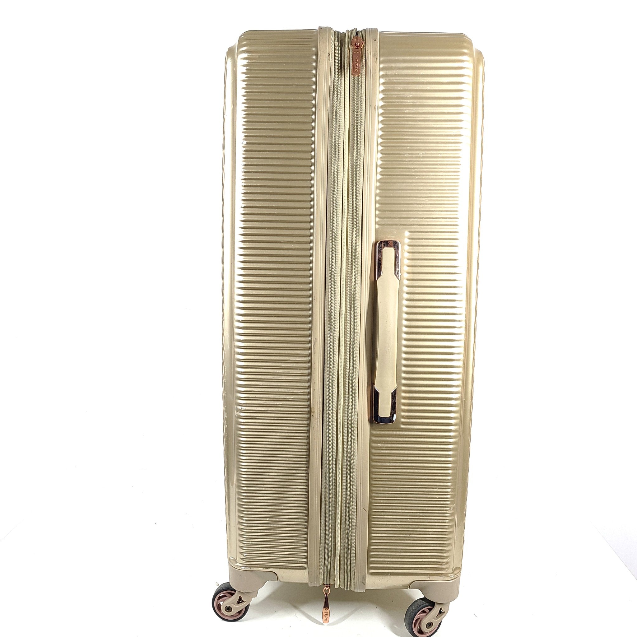Kensie Dawn 29" Spinner Check In Luggage Hard Shell Expandable Pale Gold
