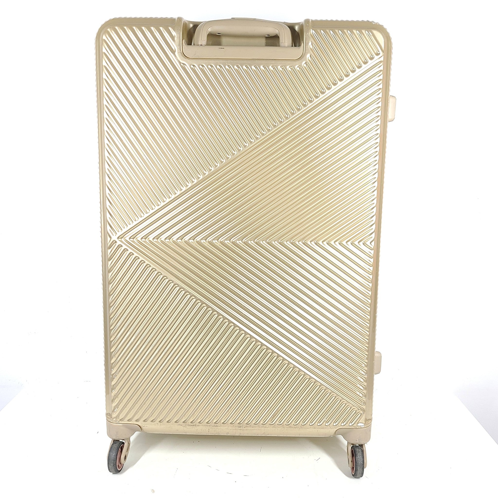 Kensie Dawn 29" Spinner Check In Luggage Hard Shell Expandable Pale Gold