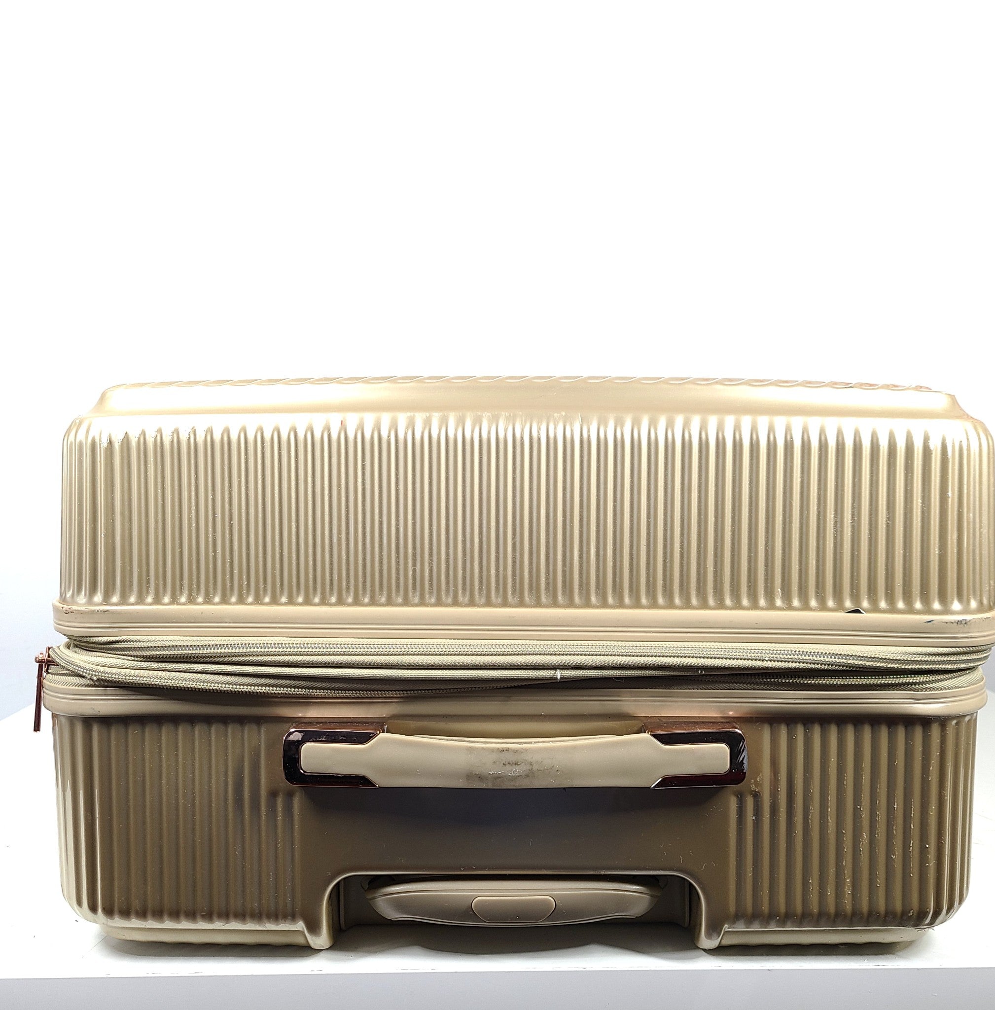 Kensie Dawn 29" Spinner Check In Luggage Hard Shell Expandable Pale Gold