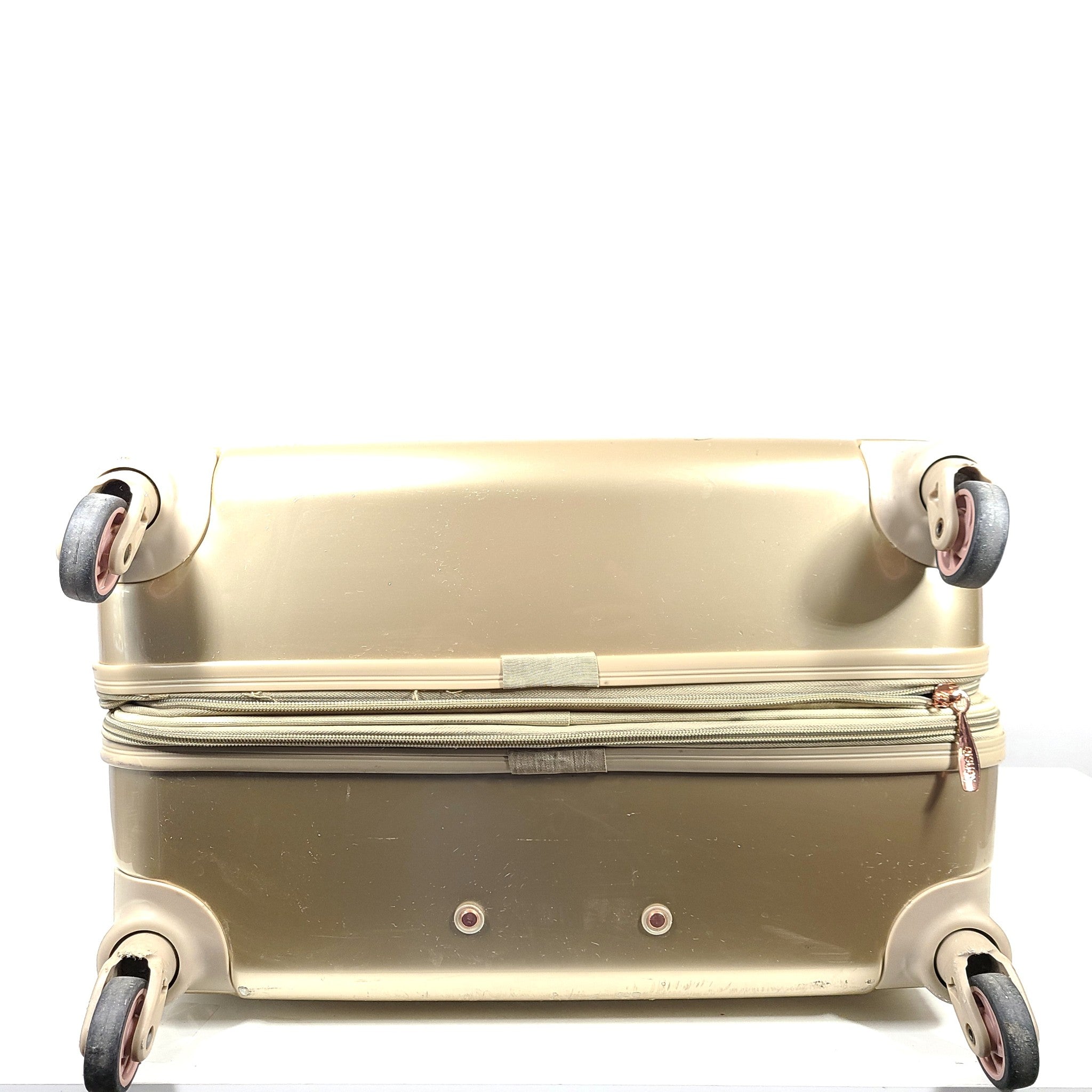 Kensie Dawn 29" Spinner Check In Luggage Hard Shell Expandable Pale Gold