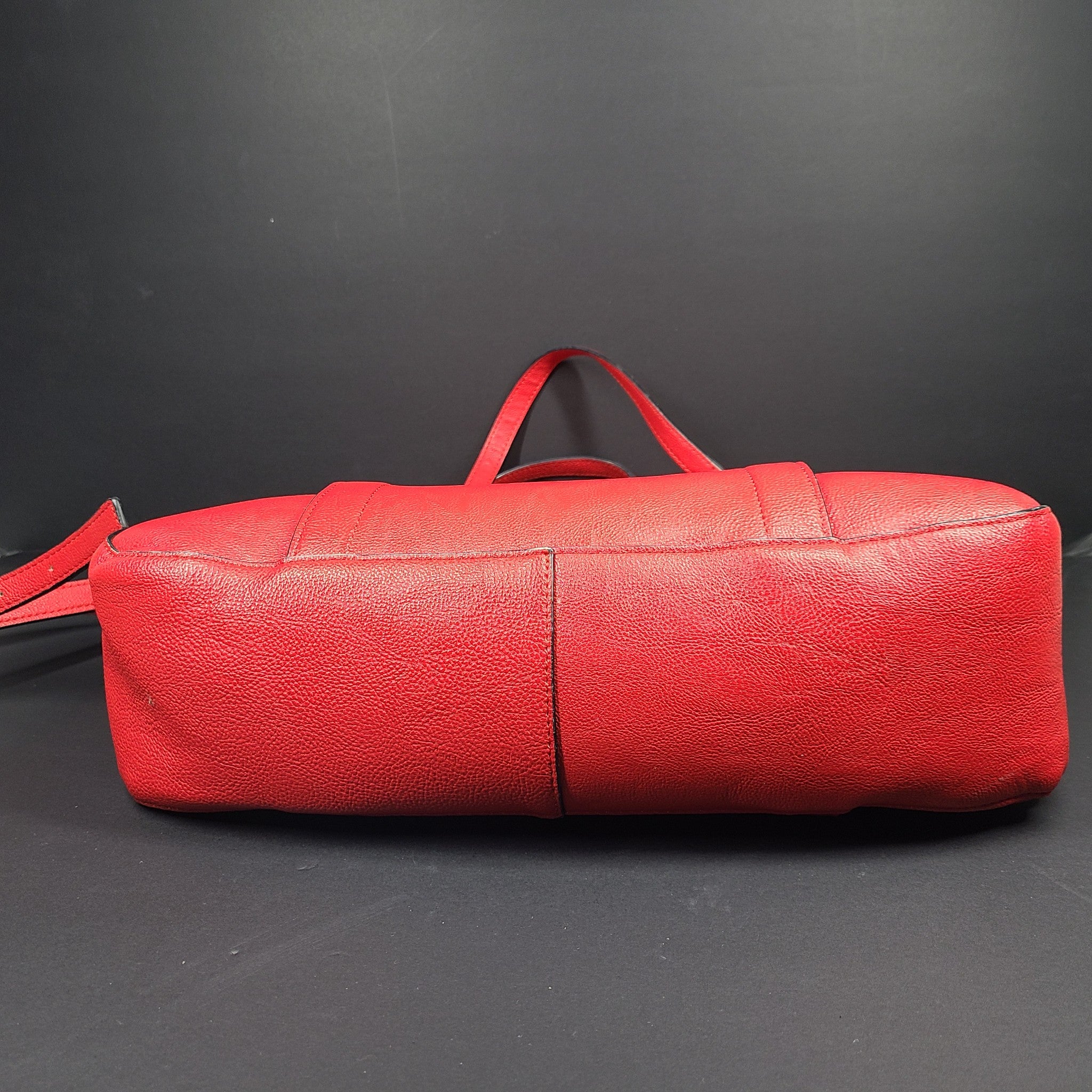 Calvin Klein Red Faux Leather Purse + Wristlet Pouch H9GDZKK1