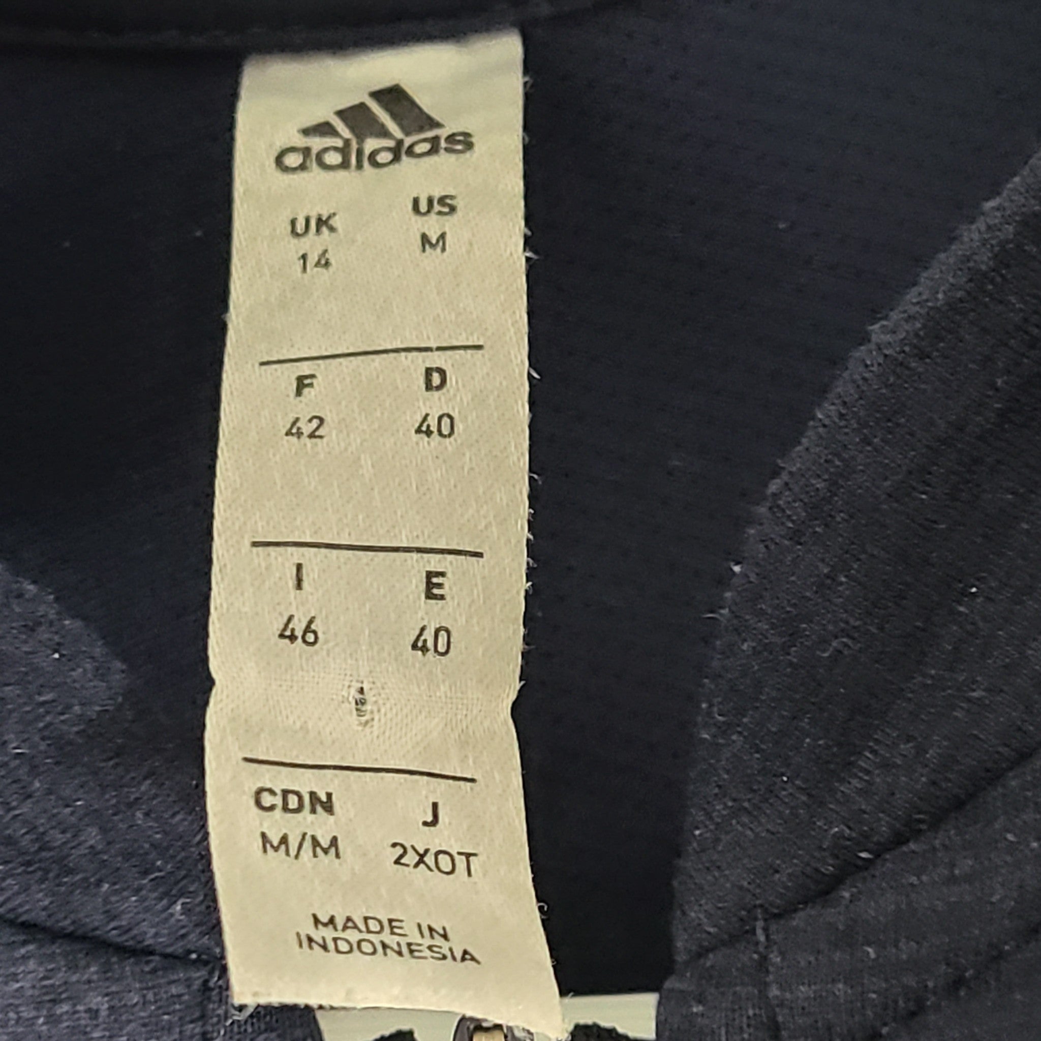 Adidas Originals Women's Knit Tennis Golf Jacket Legend Ink Blue DQ2952 Sz M