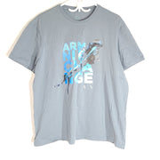 Armani Exchange A|X Men's T-Shirt With  Diver Print Blue Sz XL