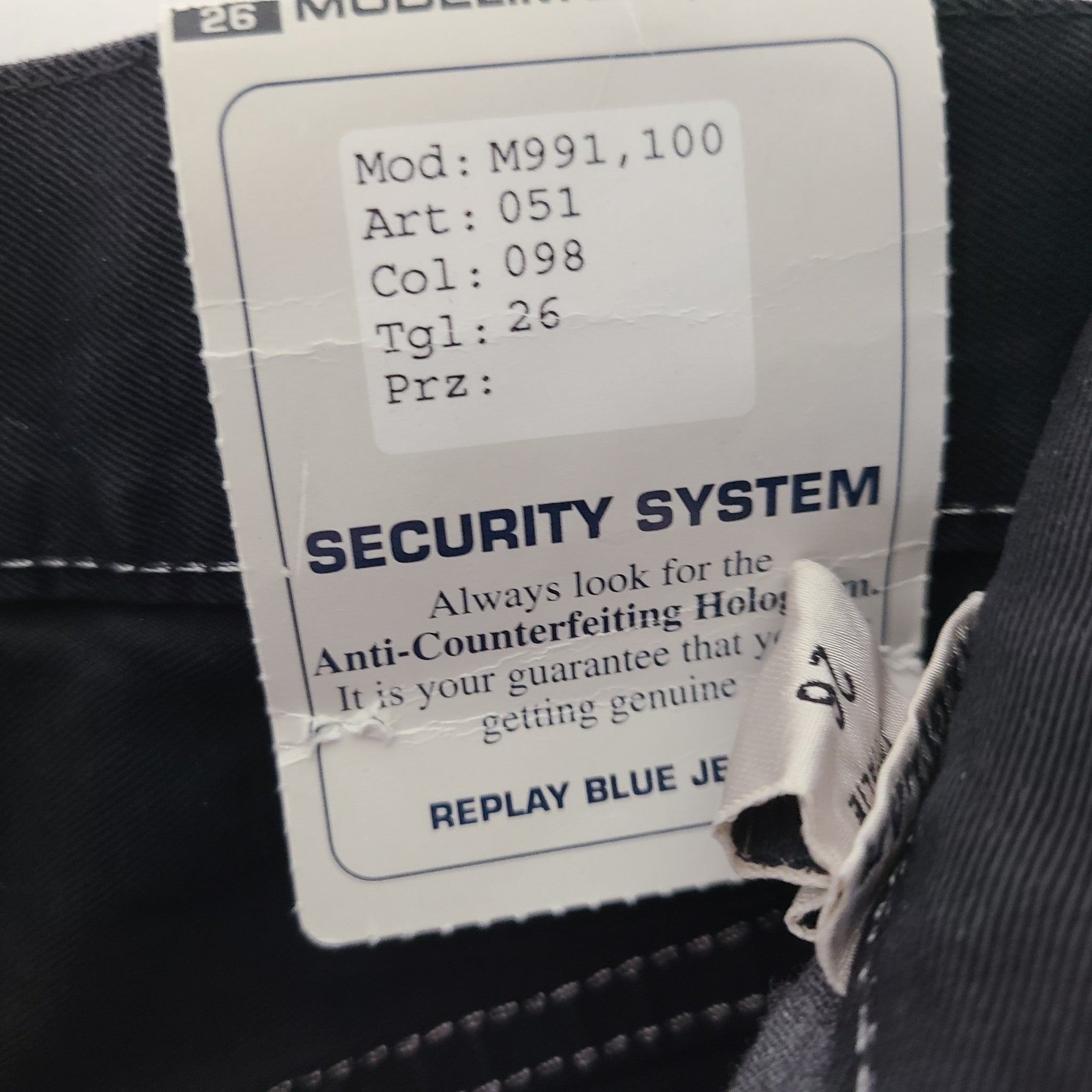 NWT Replay Women's M991 90s Style Carrot Mom Jeans Black Sz 26