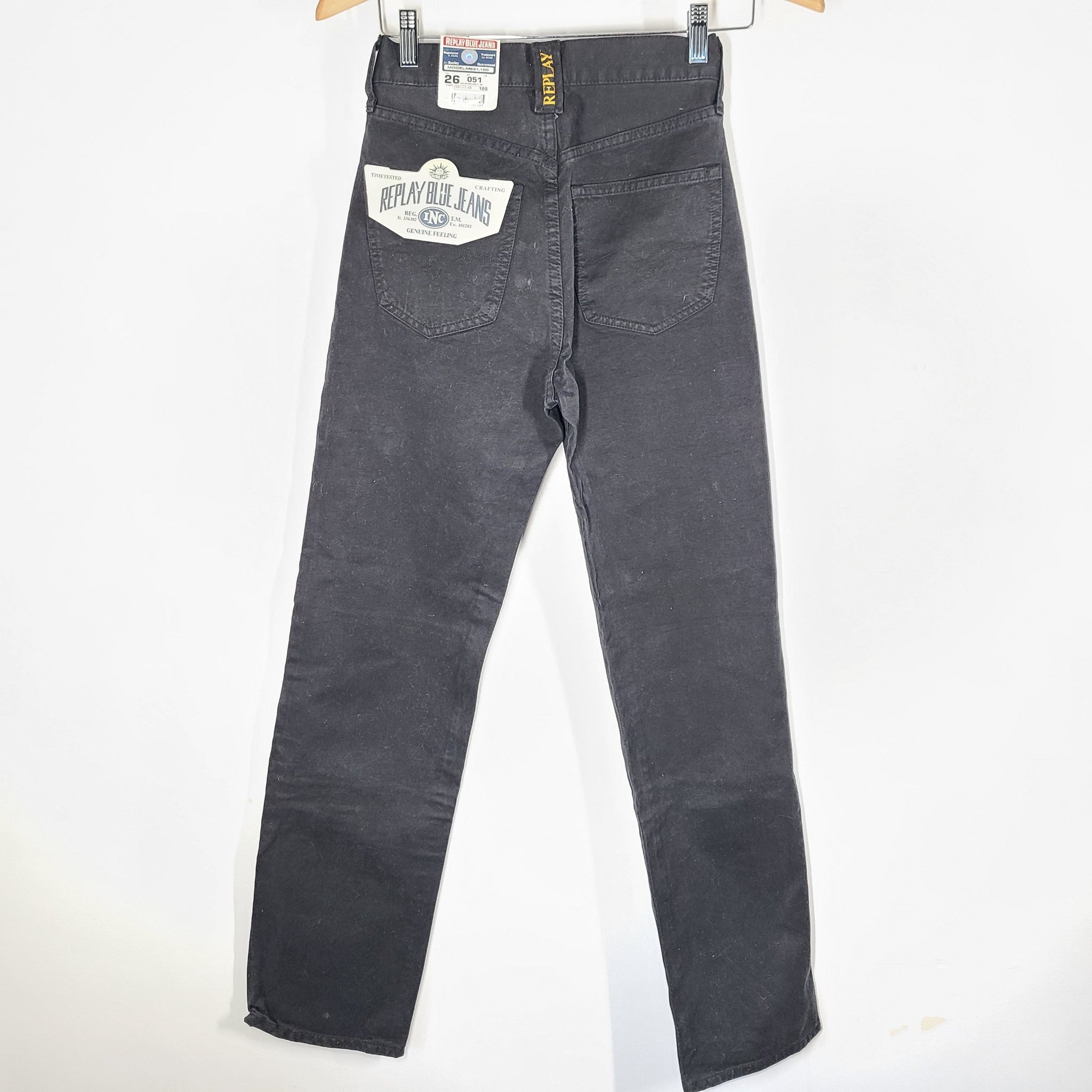 NWT Replay Women's M991 90s Style Carrot Mom Jeans Black Sz 26