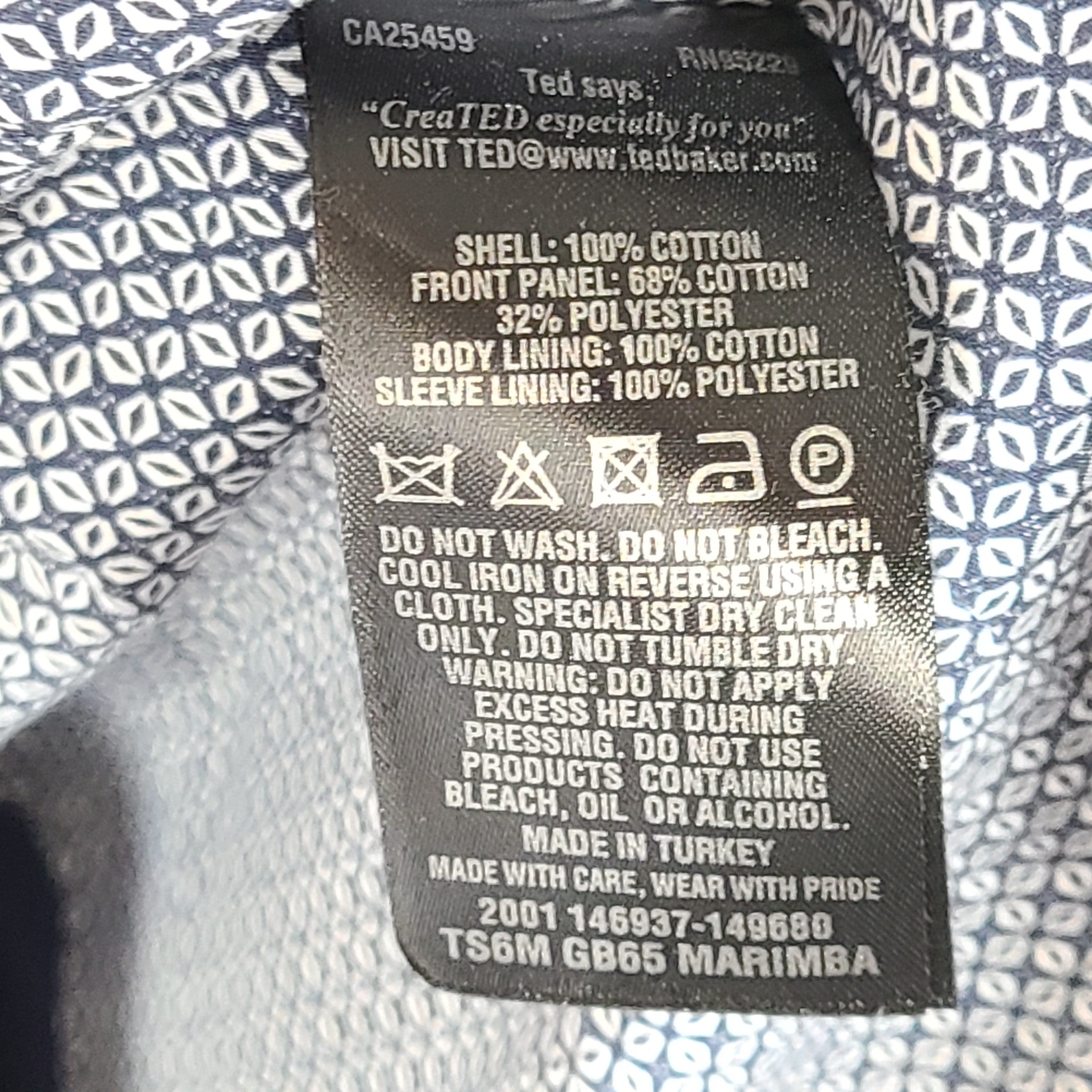 Ted Baker Men's Cotton Blazer Jacket w/ Zip-Out Bib Navy Blue Sz 40 (4)