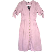 Buffalo David Bitton Buttoned Linen Mariposa Dress Elderberry Lavender Sz S