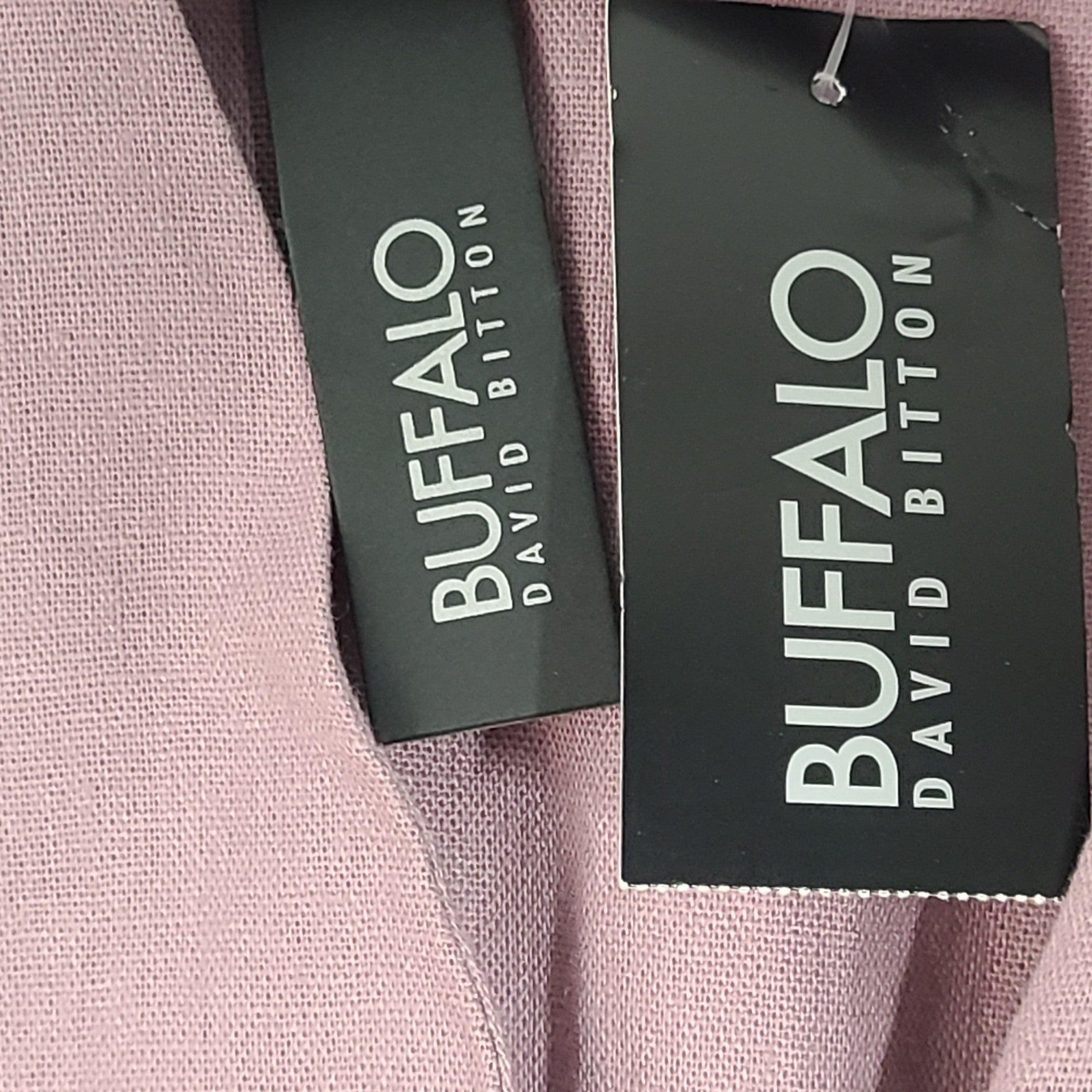 Buffalo David Bitton Buttoned Linen Mariposa Dress Elderberry Lavender Sz S