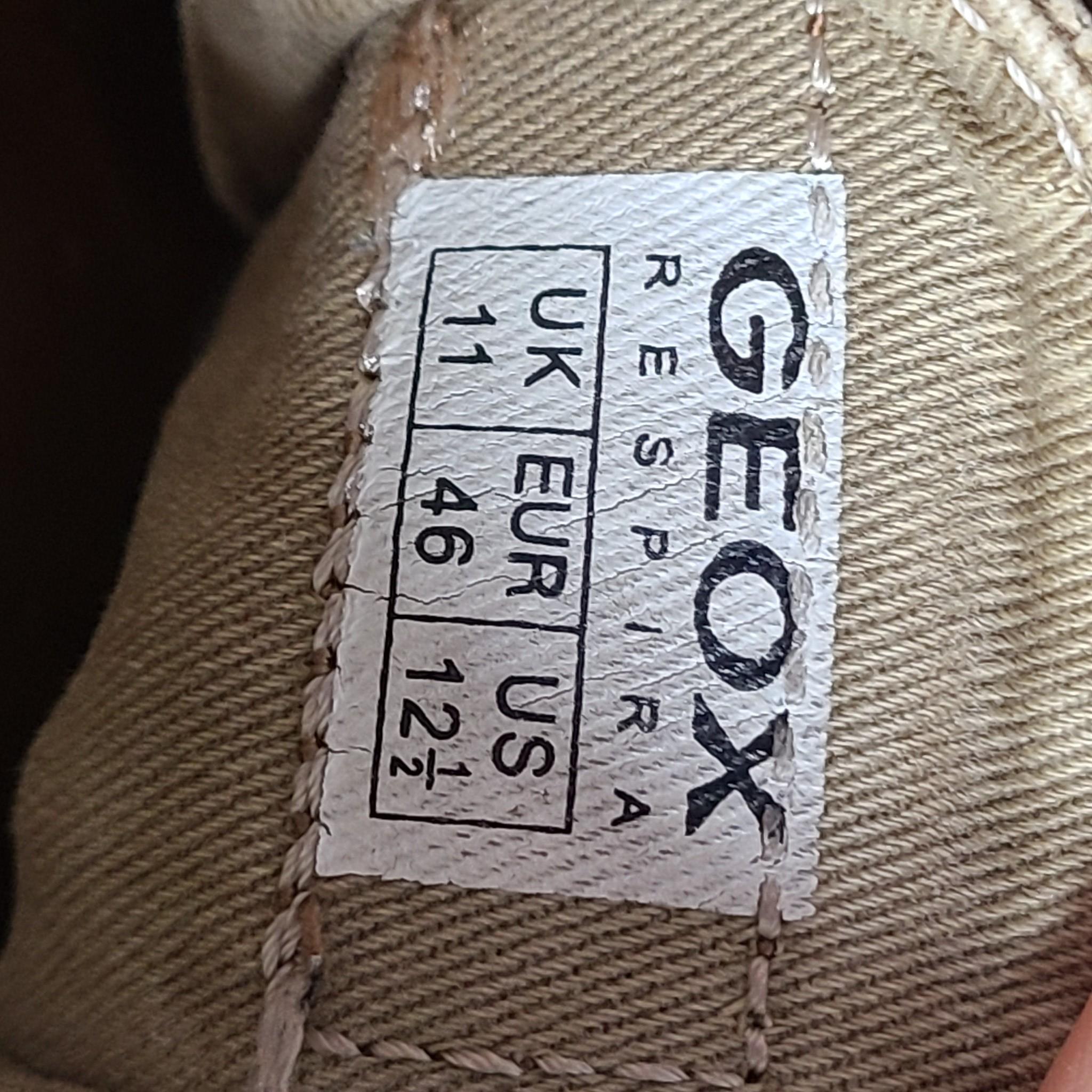 Geox Men's Sneakers Casual Shoes Sneakers Canvas Suede Taupe Beige US12.5