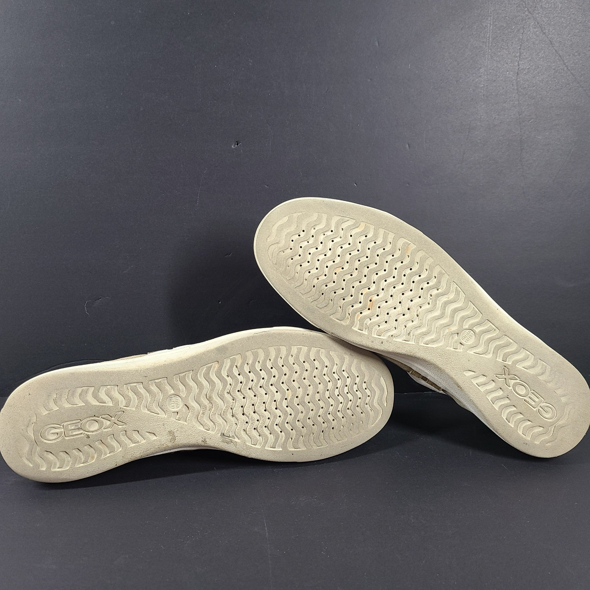 Geox Men's Sneakers Casual Shoes Sneakers Canvas Suede Taupe Beige US12.5