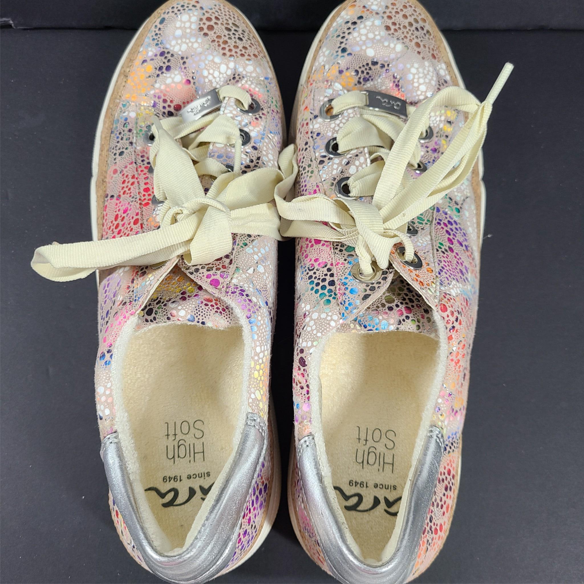 Ara Women's Renata HighSoft Shoes Sneakers Multi/Nature Sz 7