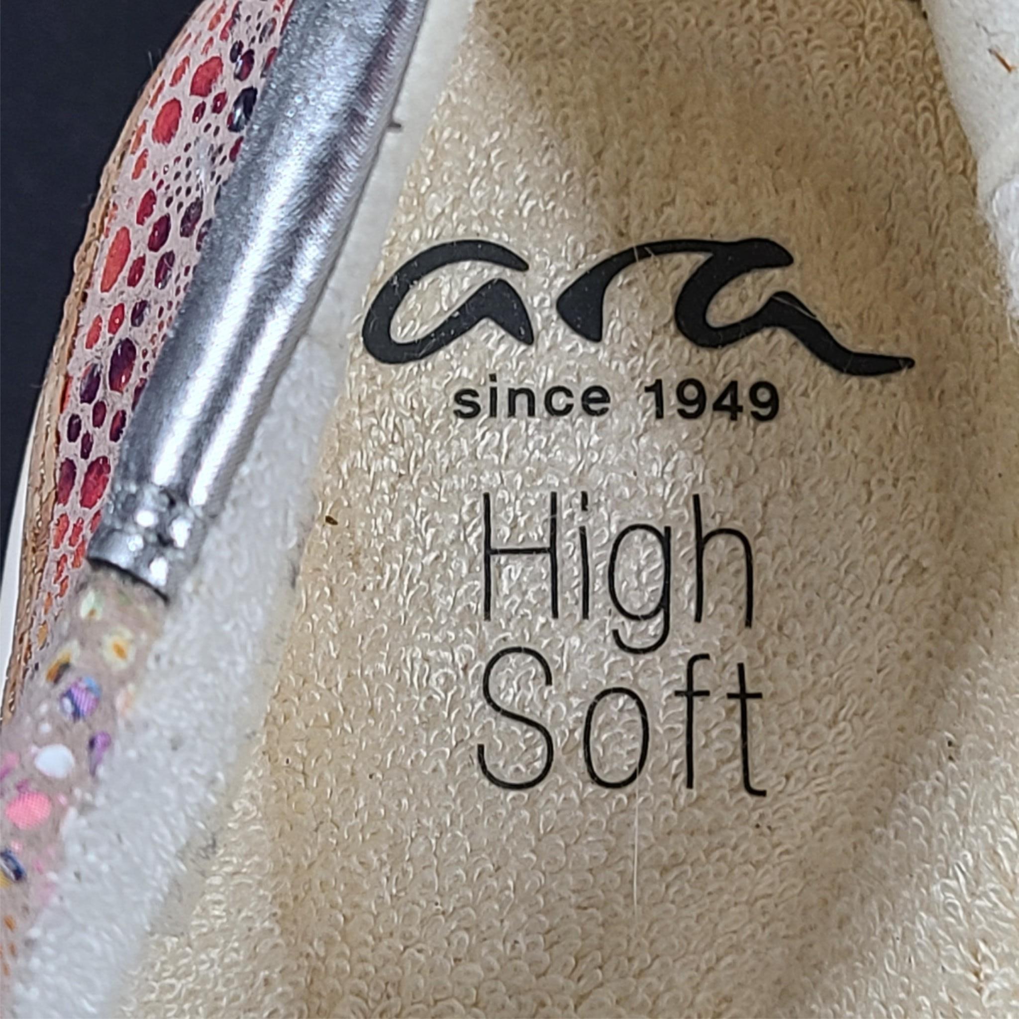 Ara Women's Renata HighSoft Shoes Sneakers Multi/Nature Sz 7
