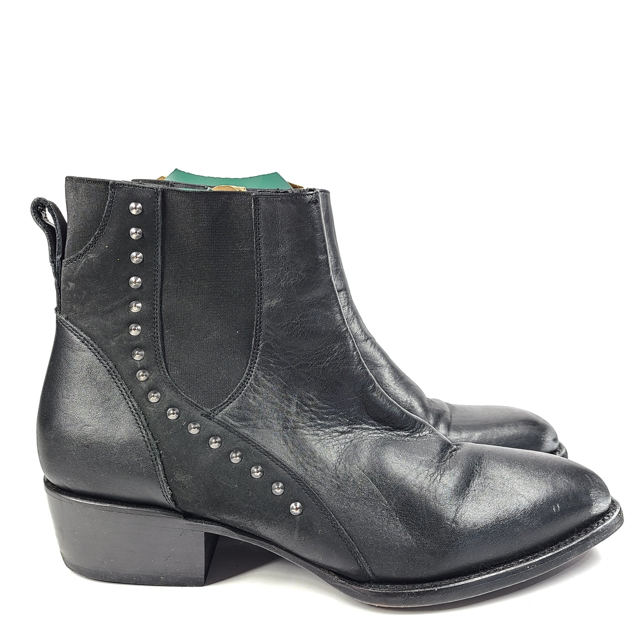 Mezcalero Men's Paulo Epic Black Leather Ankle Boots Shoes US Sz 12