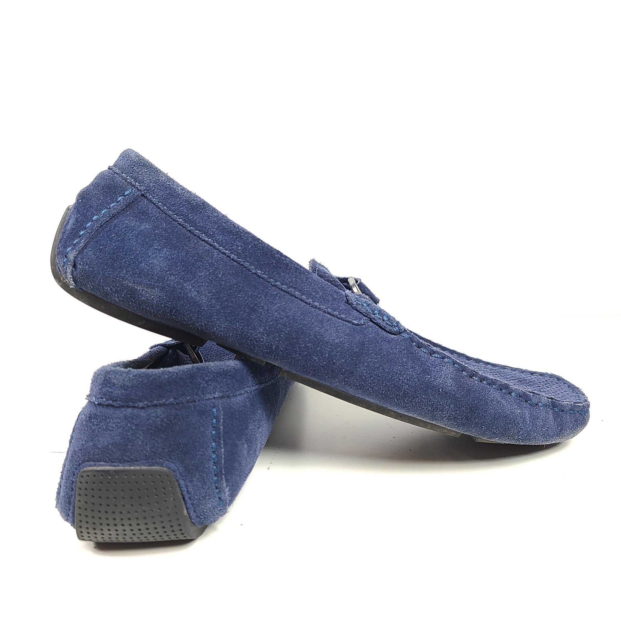 Kenneth Cole Reaction Men's Sing Song Slip On Loafers Moccasins Blue Suede Sz 8