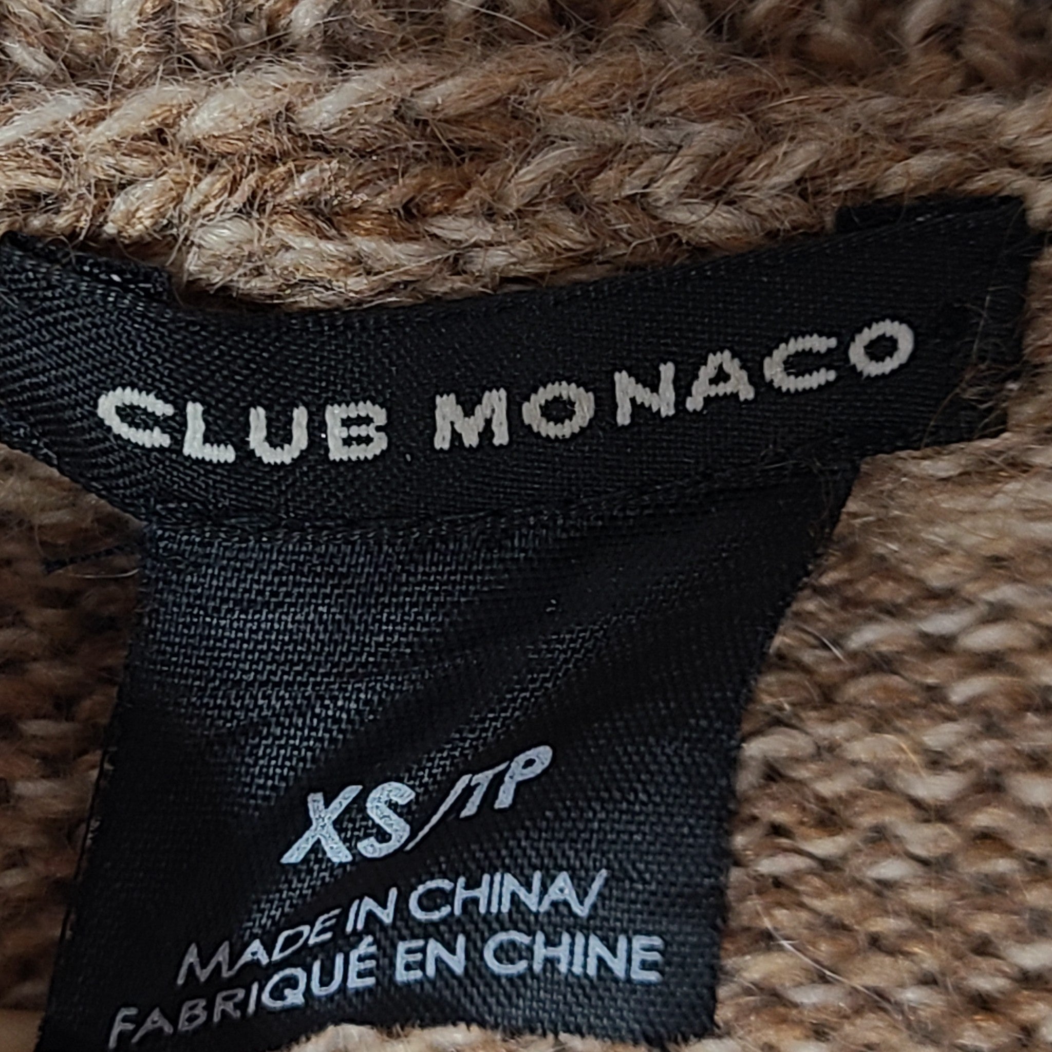 Club Monaco Women's Wool/Mohair Blend Cardigan Light Brown Sz XS