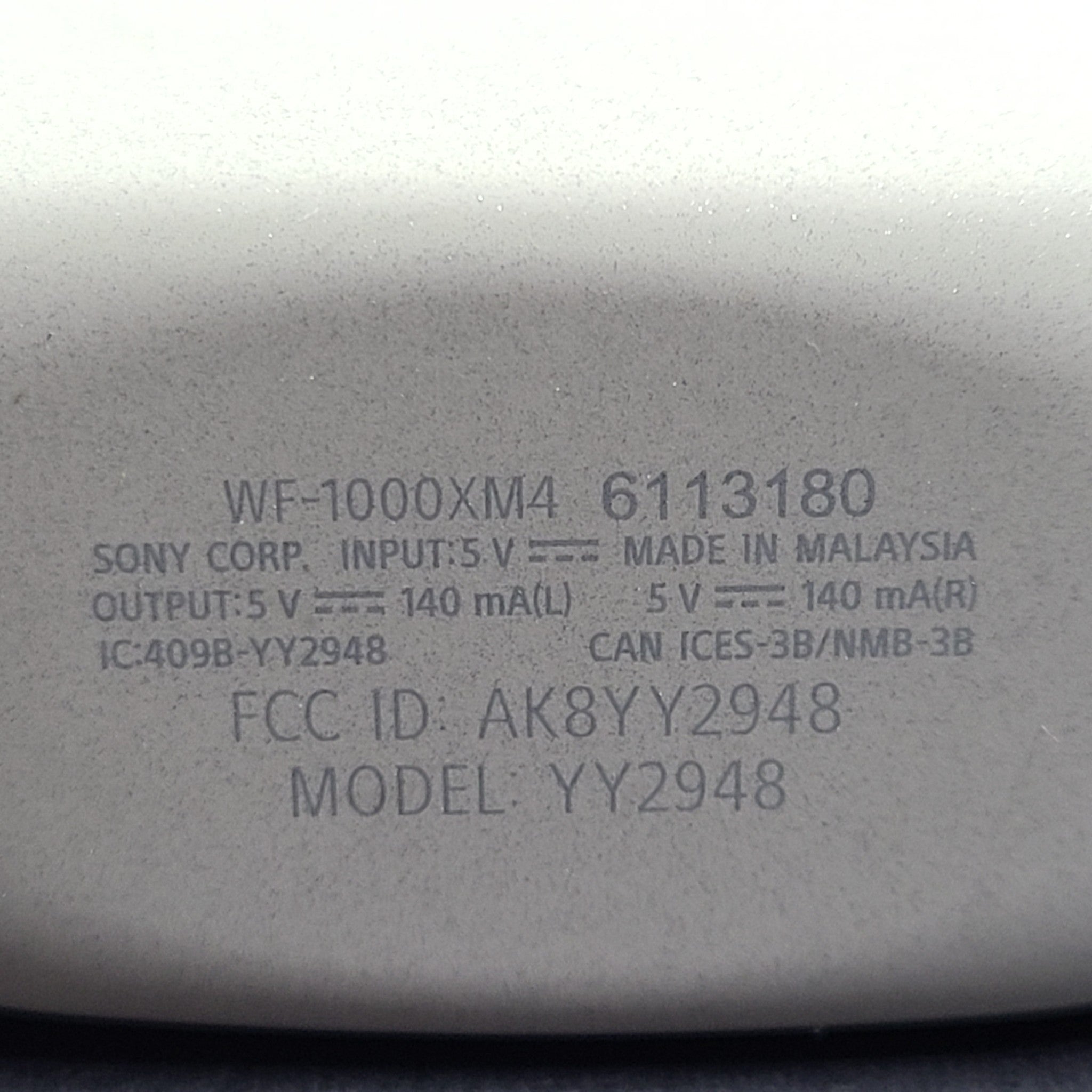 Sony WF-1000XM4 Earbud Replacement Charging Case - Silver Gray