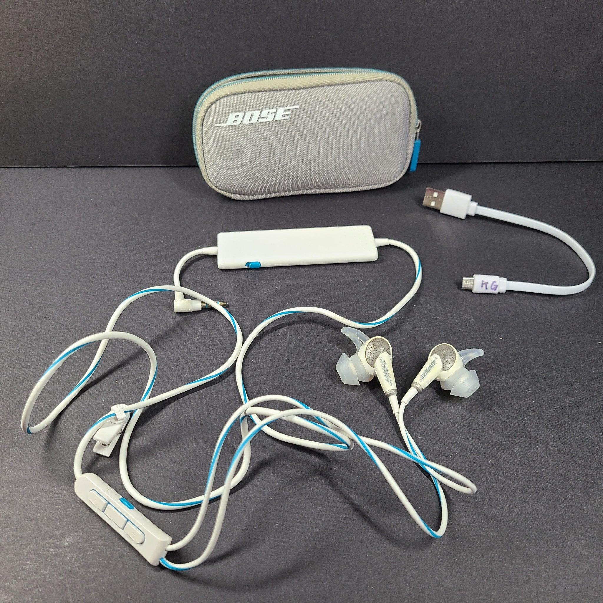 Bose QuietComfort 20 Apple Noise-Cancelling Earphones Earbuds QC20i - White