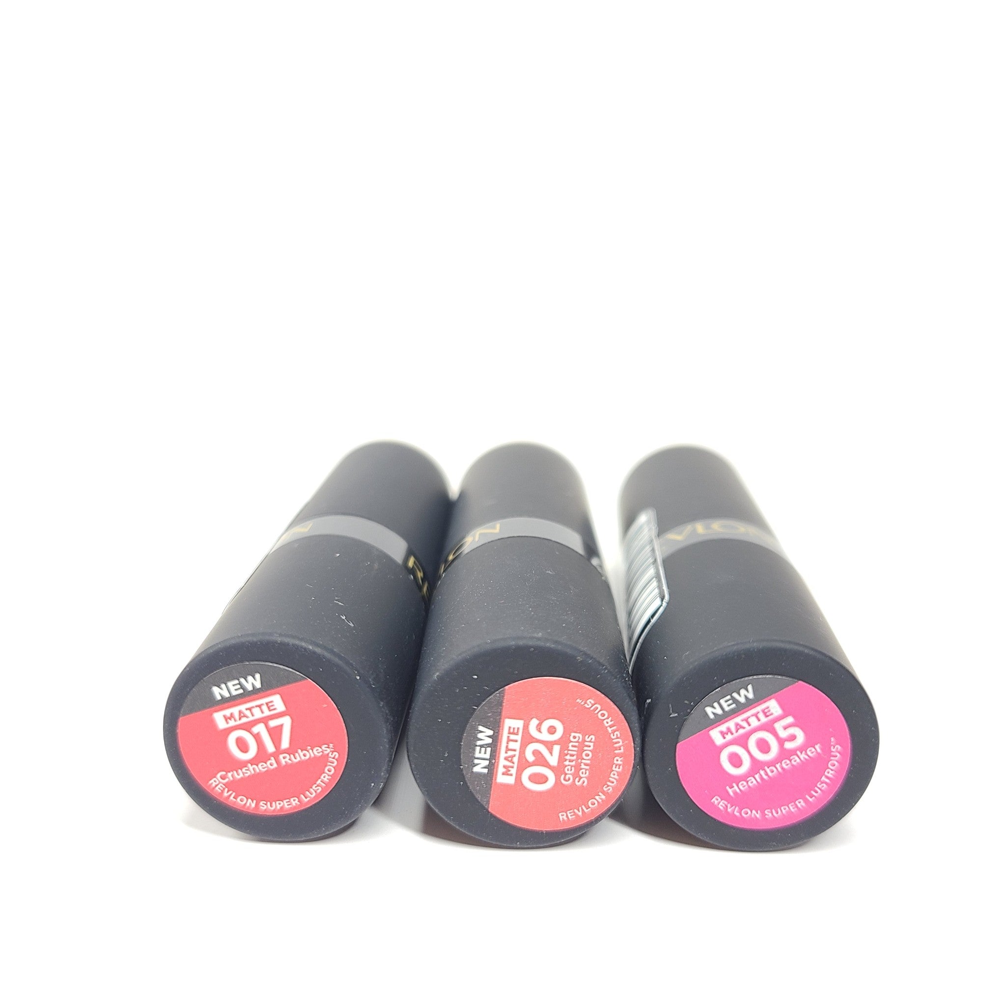 3 x Revlon Super Lustrous Lipstick Matte Heartbreaker Rubies Getting Serious