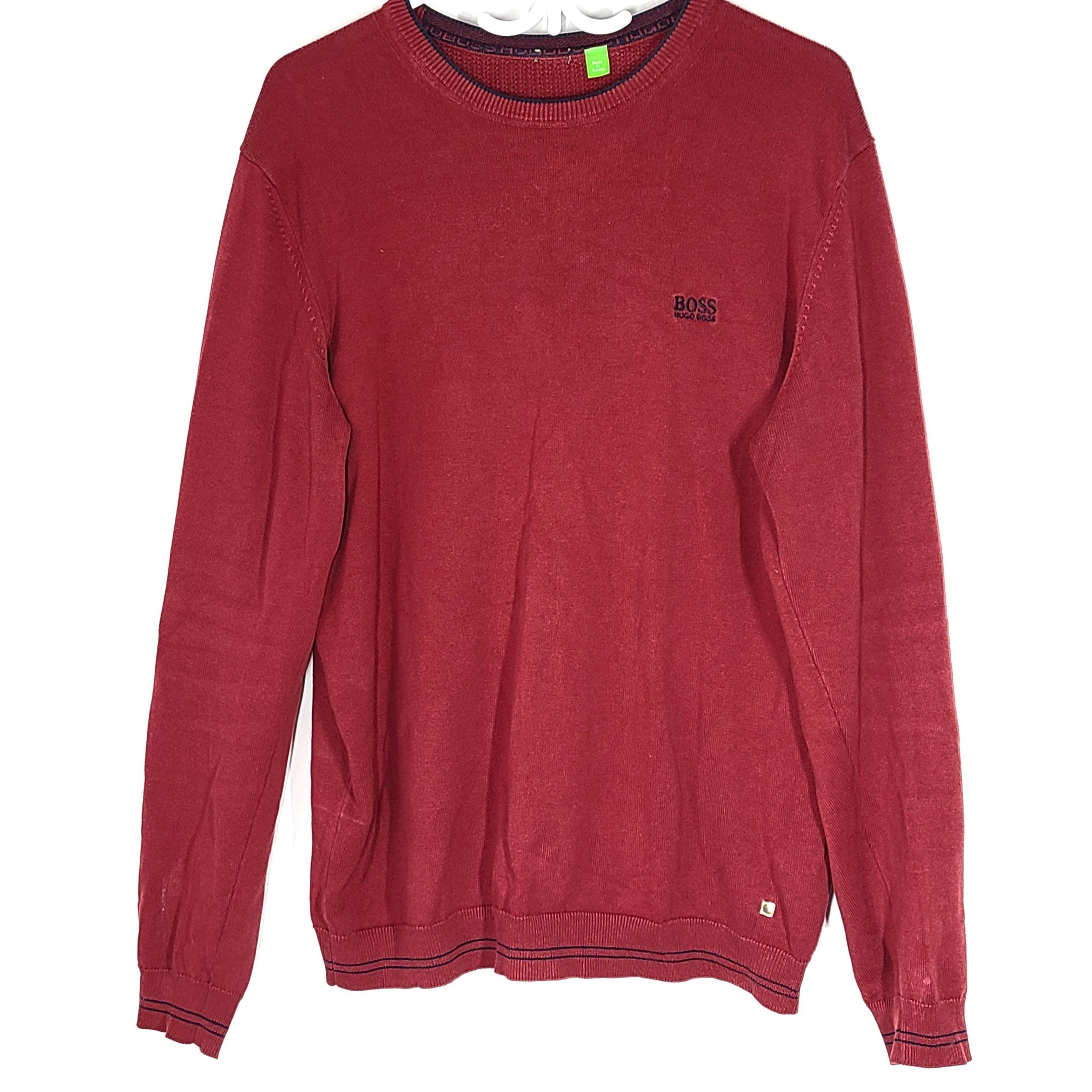 Hugo Boss Green Label Men's Crewneck Sweater Red Sz L