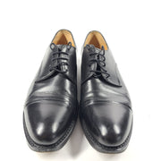 Hammerstein 'Bill' Hand Stitched Derby Shoes Cap Toe Leather Black Sz 9