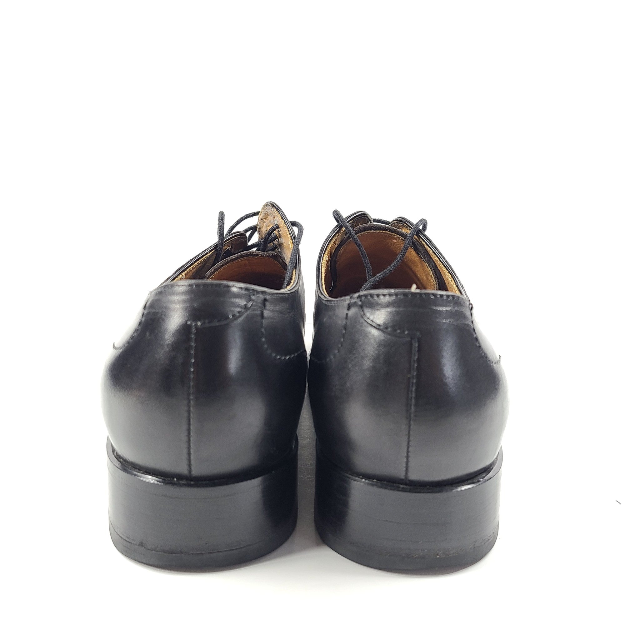 Hammerstein 'Bill' Hand Stitched Derby Shoes Cap Toe Leather Black Sz 9