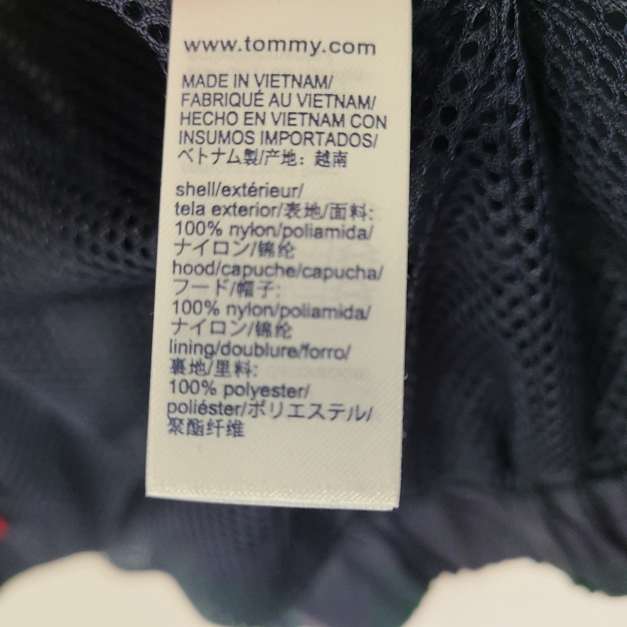 Tommy Hilfiger Men's Hooded Rain Windbreaker Jacket Blue Sz L NWT