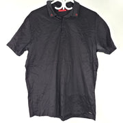 Hugo Boss Men's Dauter Polo Shirt Star Embroidery on Collar Black Sz L