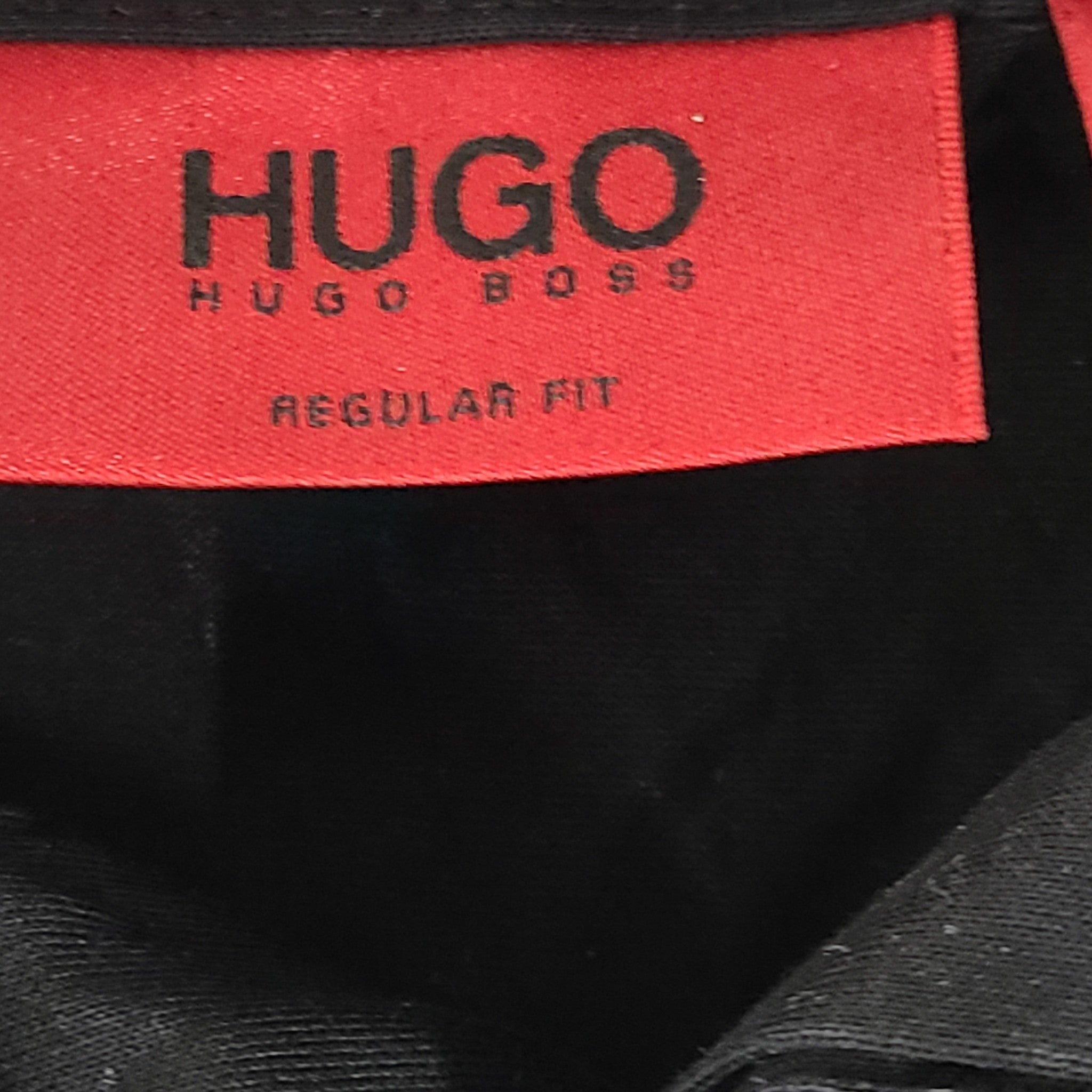 Hugo Boss Men's Dauter Polo Shirt Star Embroidery on Collar Black Sz L