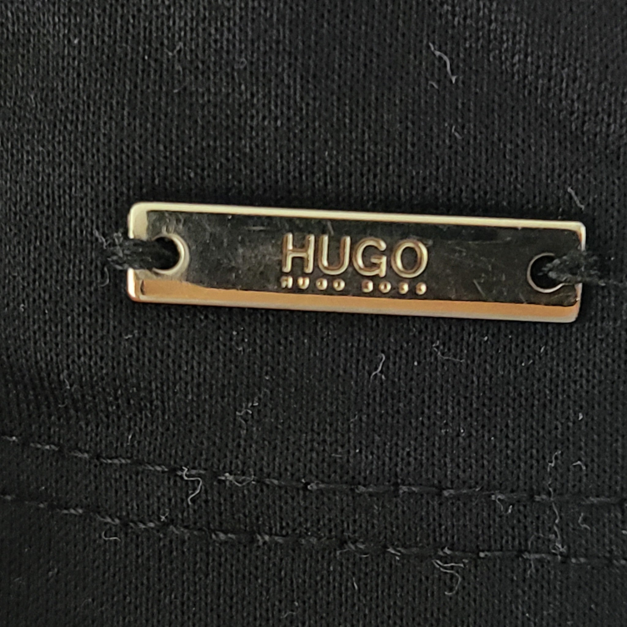 Hugo Boss Men's Dauter Polo Shirt Star Embroidery on Collar Black Sz L