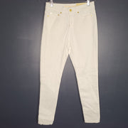 Michael Kors Women's Selma Skinny Jeans Pants Higher Rise Slim White Sz 4P