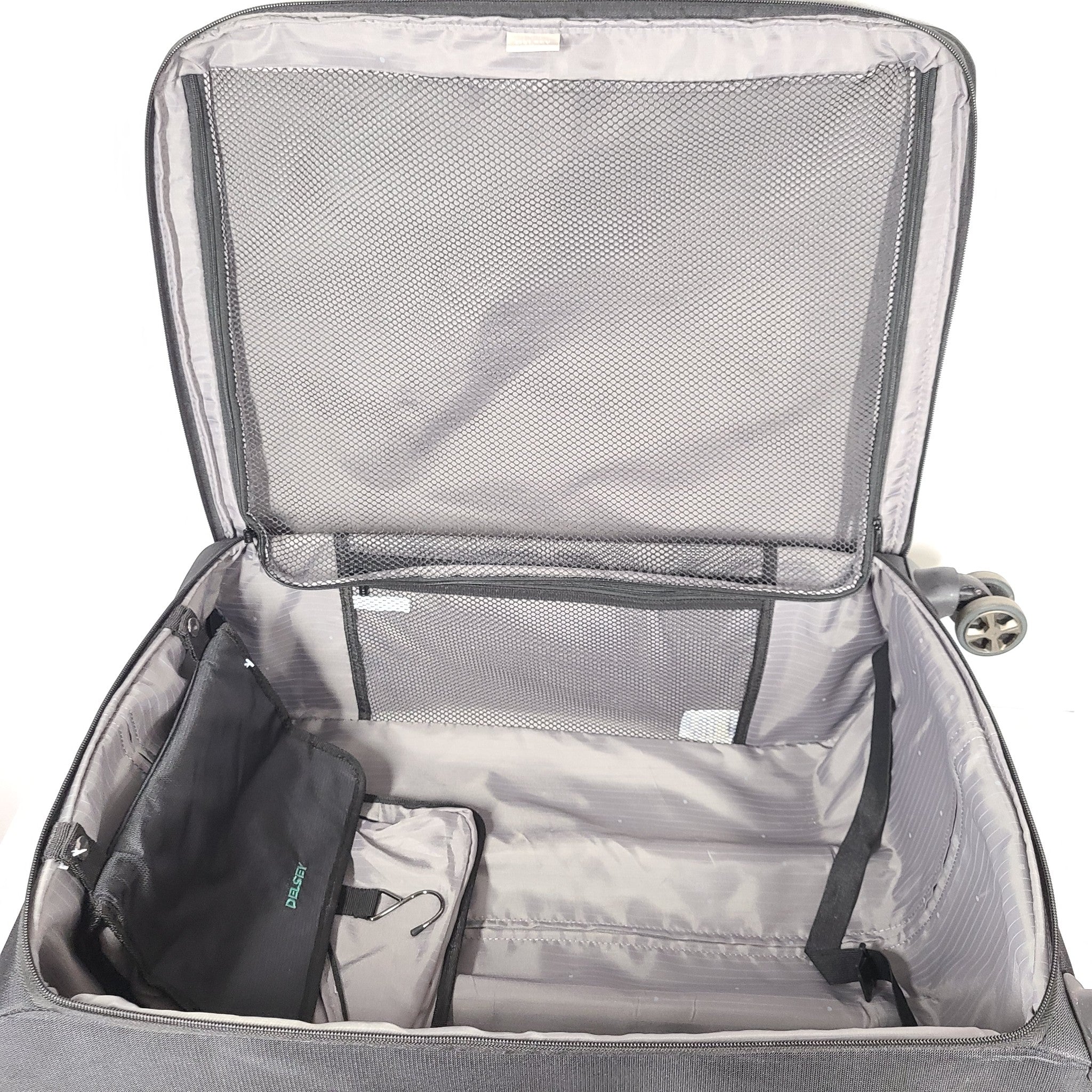 Delsey Hyperglide 28" Expandable Spinner Luggage w/ Scale and Organizer Black