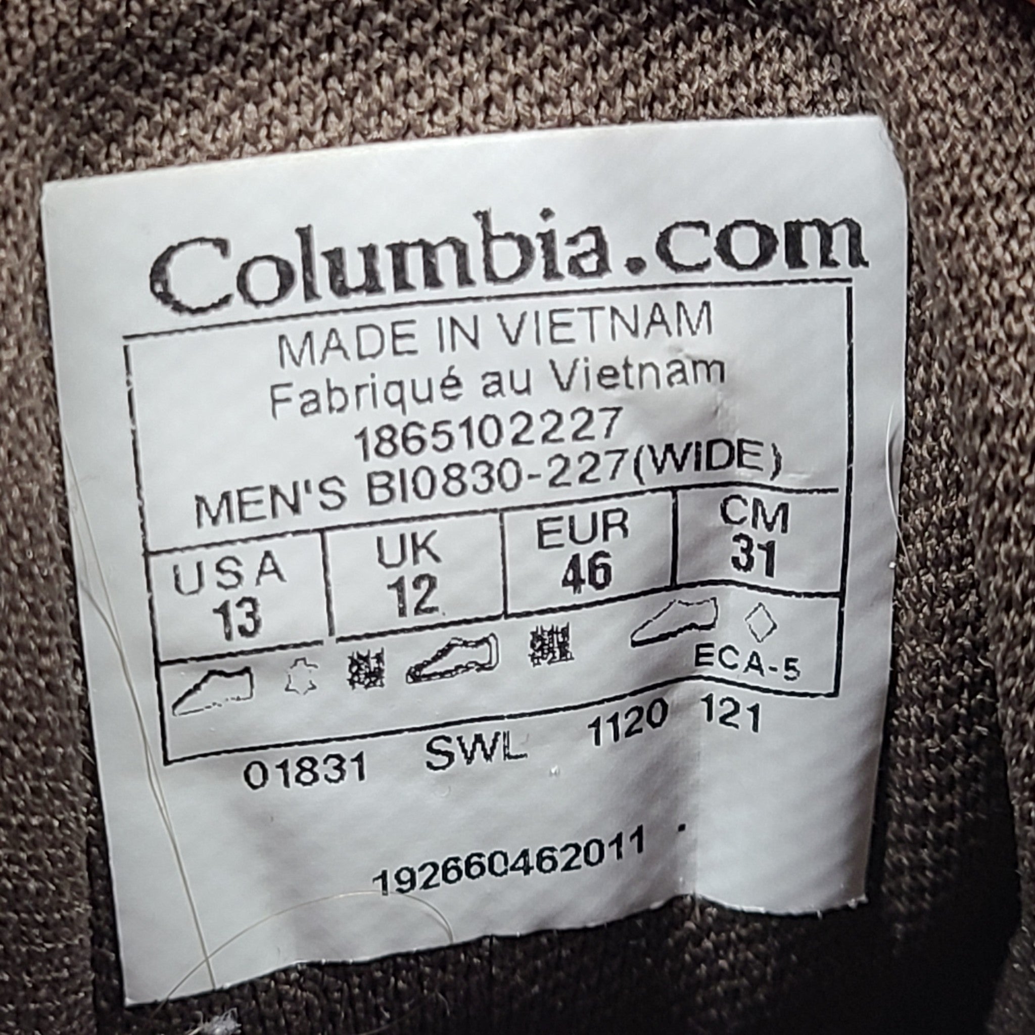 Columbia Mens Redmond V2 Waterproof Hiking Shoes US Size 13 Brown