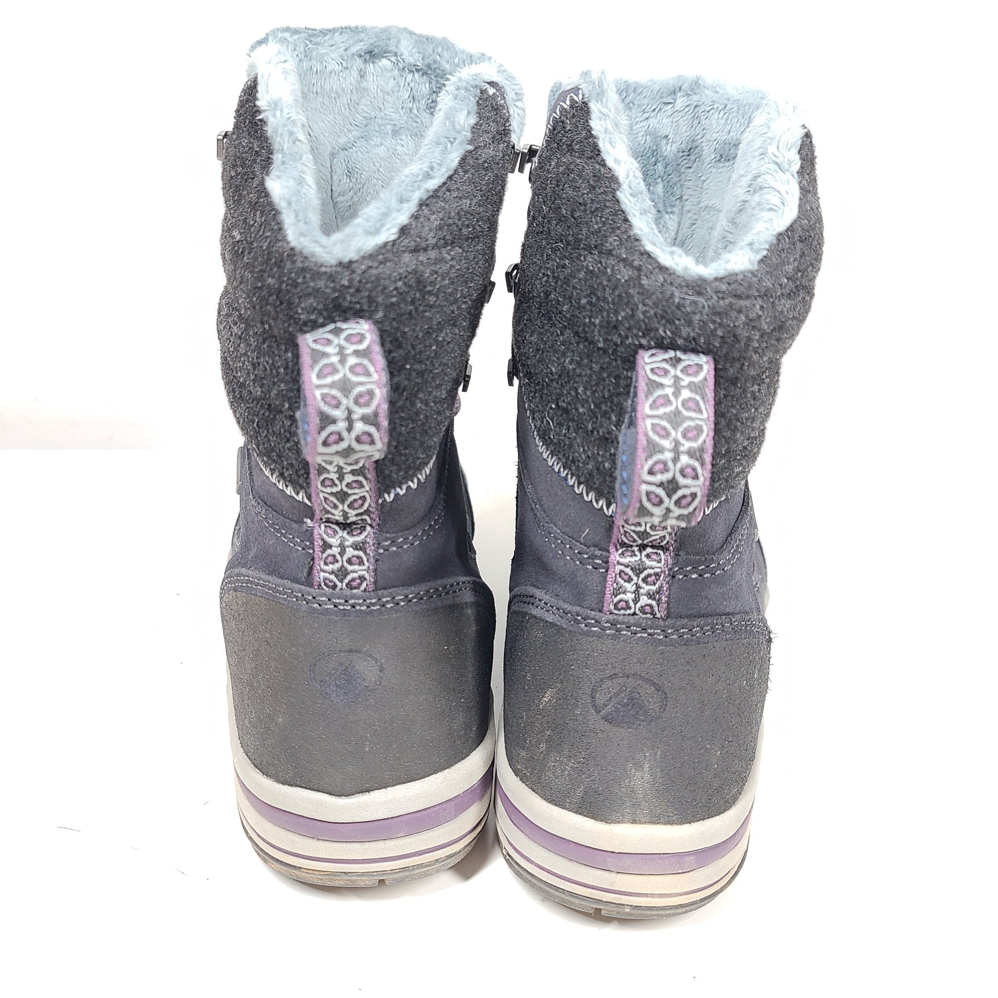 Lippi Women's Winter Snow Boots Size 8 Shoe Black and Purple Forcegrip