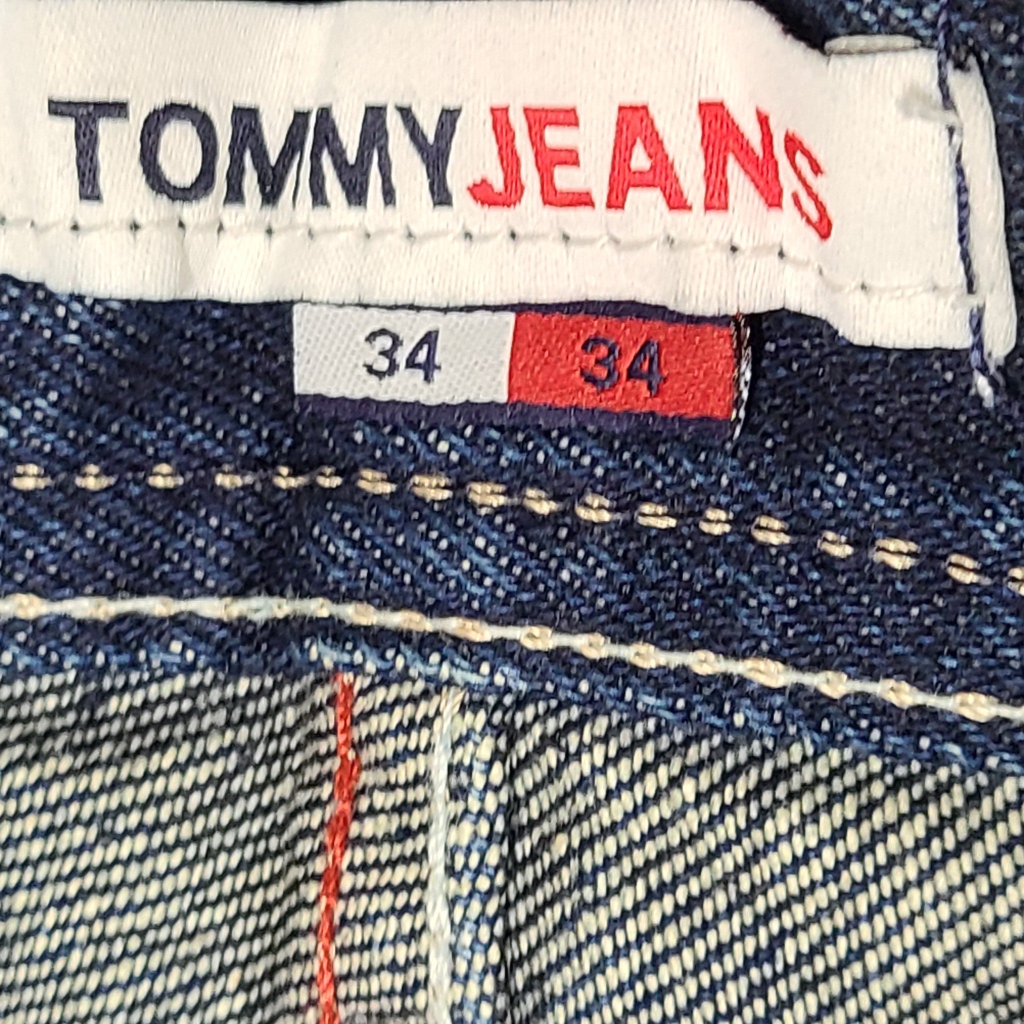 Tommy Hilfiger Men's Logo Flag Baggy Skate Jeans Size 34X34 Blue PW-17A/PW-21A