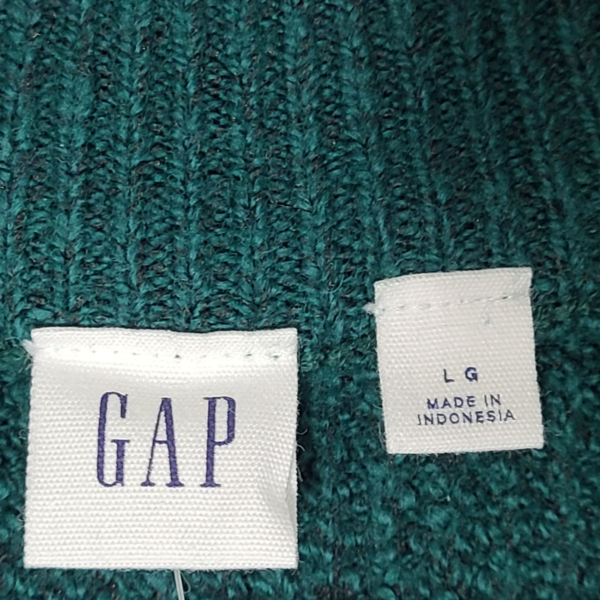 Gap Women's Green Chunky Knit Long Sleeve Crew Neck Sweater Size L