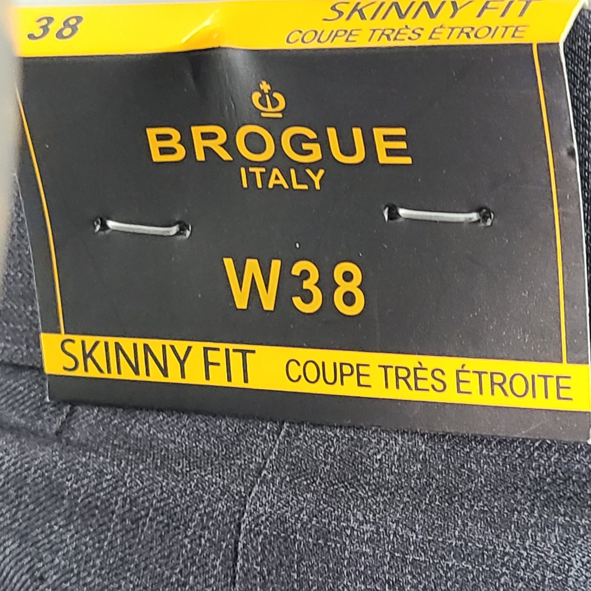 Brogue Italy Skinny Fit Suit Jacket & Pants Gray Sz 42 / 38 Waist