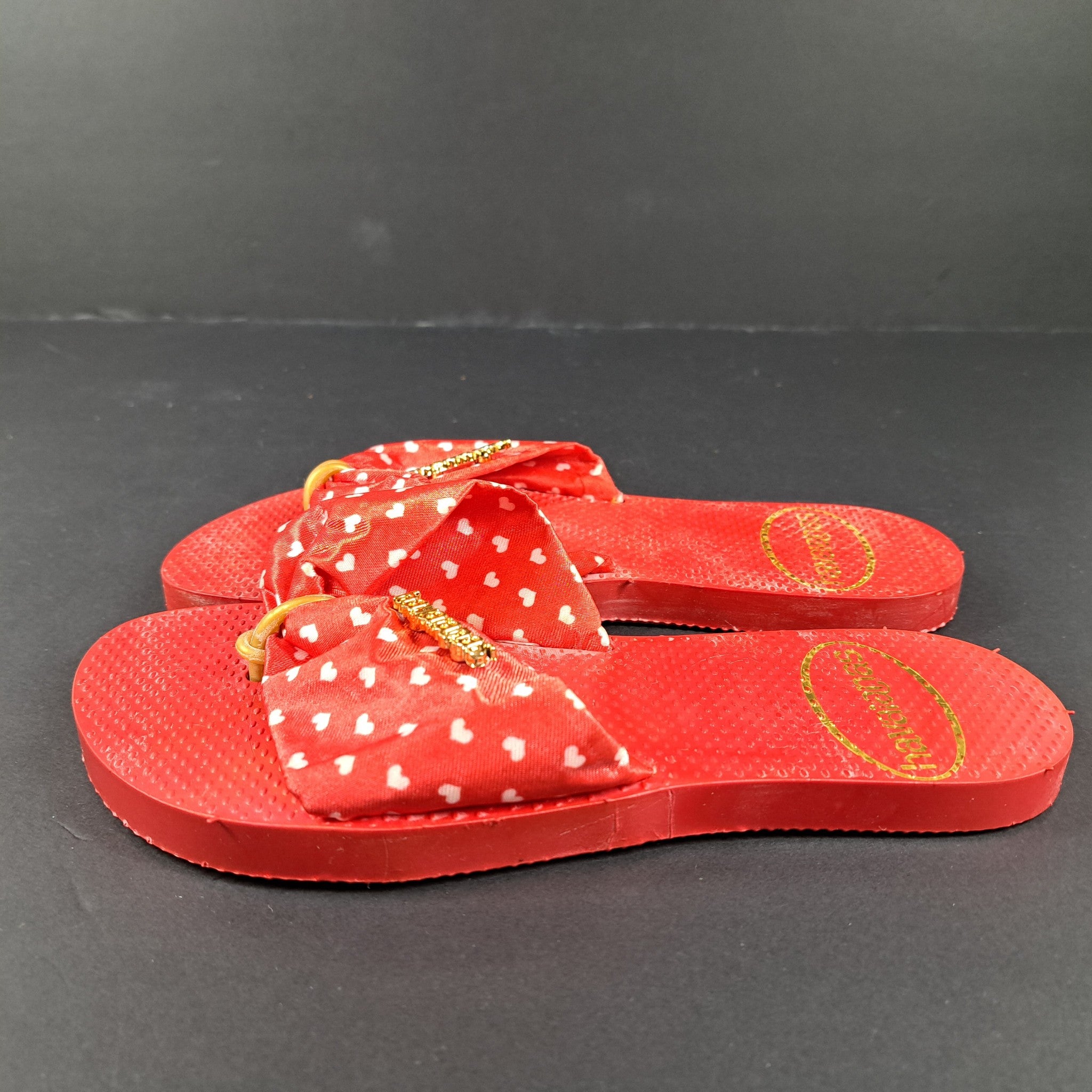Havaianas Flip Flop Sandals Red with Bow Sz 4