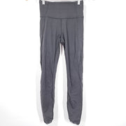 Lululemon 7/8 Leggings with Mesh Insert and Pockets Black Sz 2