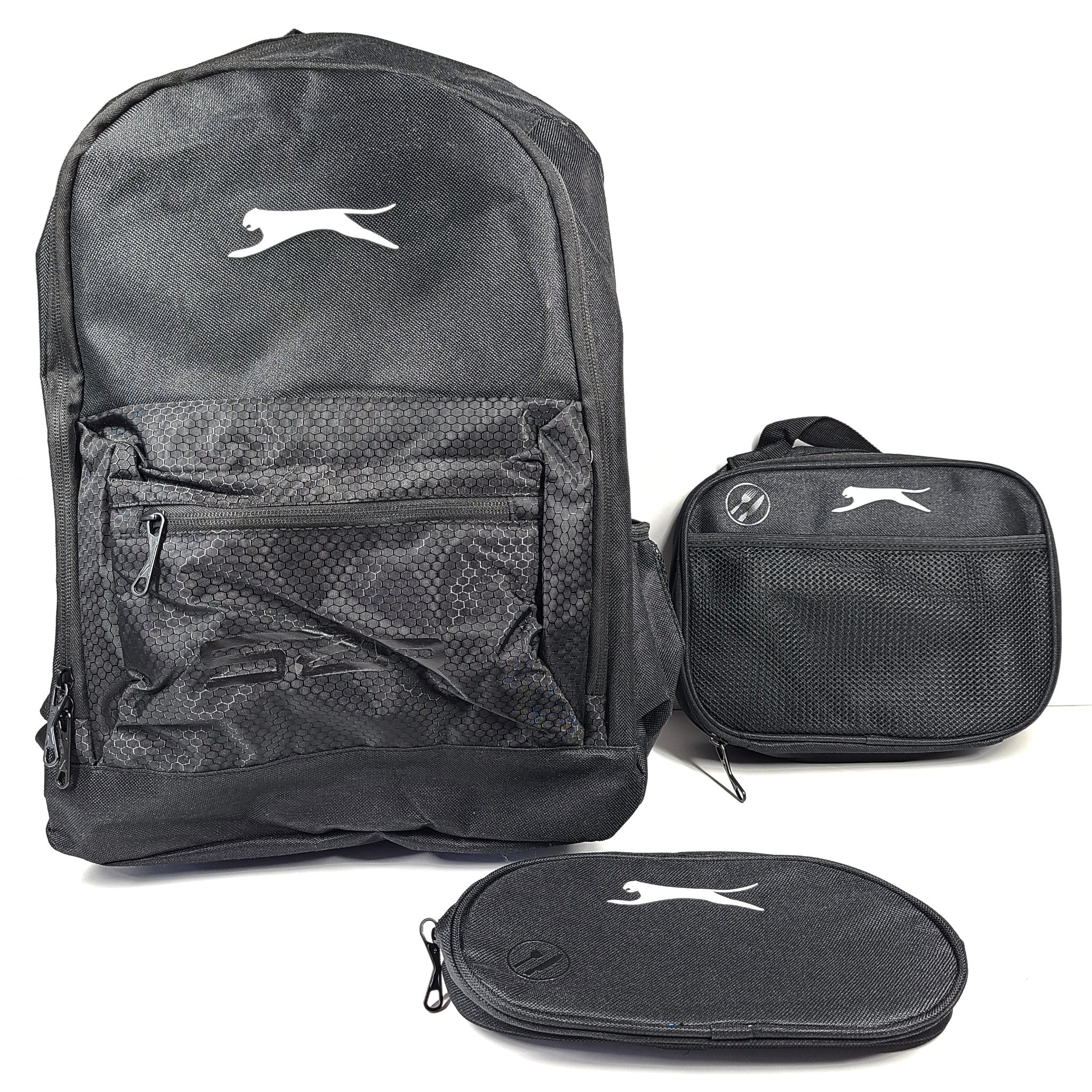 Slazenger Backpack With Lunch Bags Black
